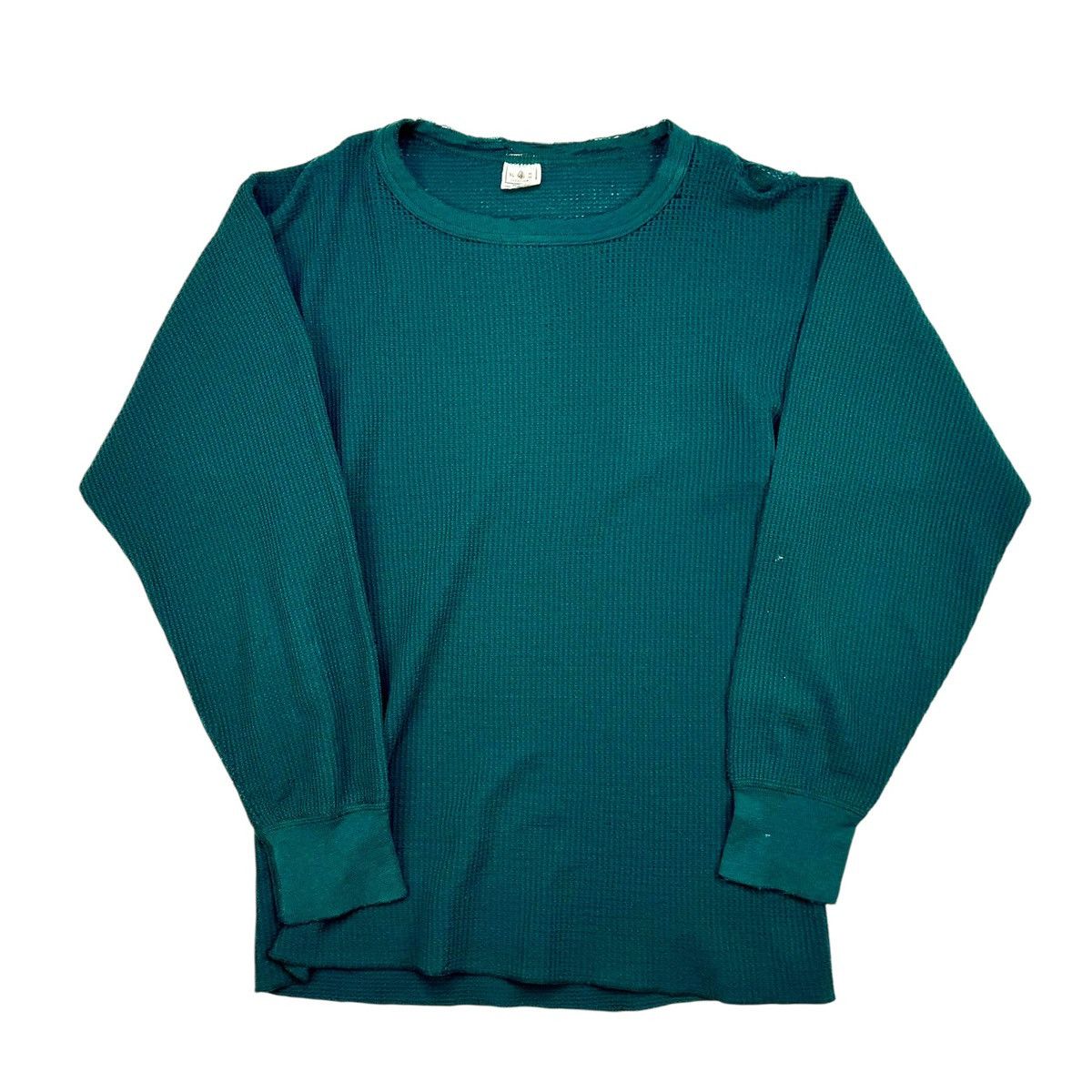 Vintage VINTAGE 70'S THRASHED FADED GREEN THERMAL Size US XL / EU 56 / 4 - 2 Thumbnail