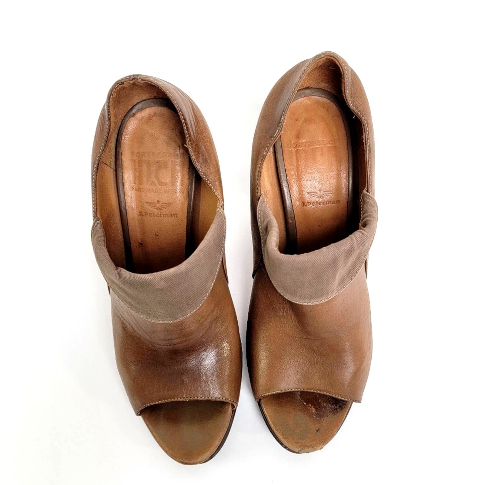 J. Peterman Fortress of Inca Open Toe Chunky Heel Boots - 8 Size US 8 / IT 38 - 5 Thumbnail