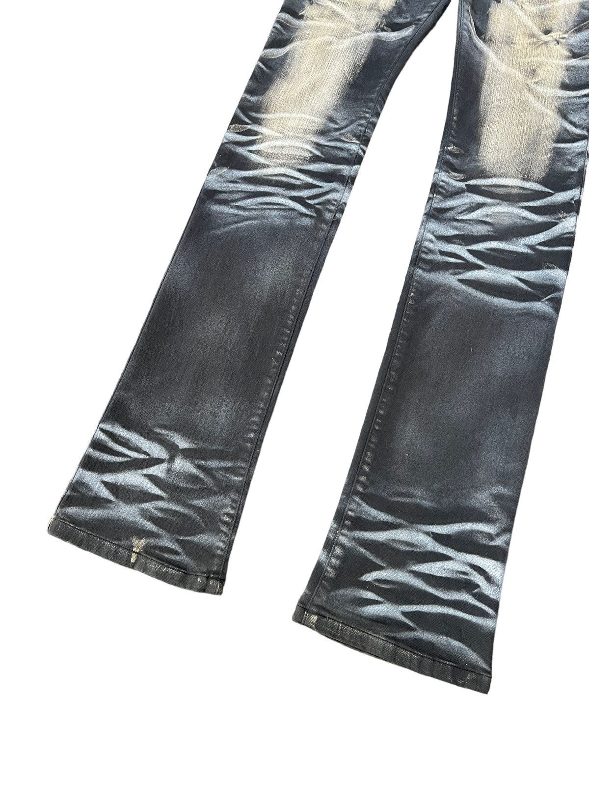 Tornado Mart Tornado Mart Acid Wash Claw Mark Slim Flare Denim Size US 31 - 3 Thumbnail