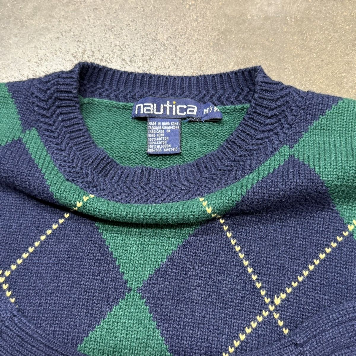 Nautica Vintage Nautica Argyle Knit Sweater 90s Preppy Classic Size US M / EU 48-50 / 2 - 3 Thumbnail