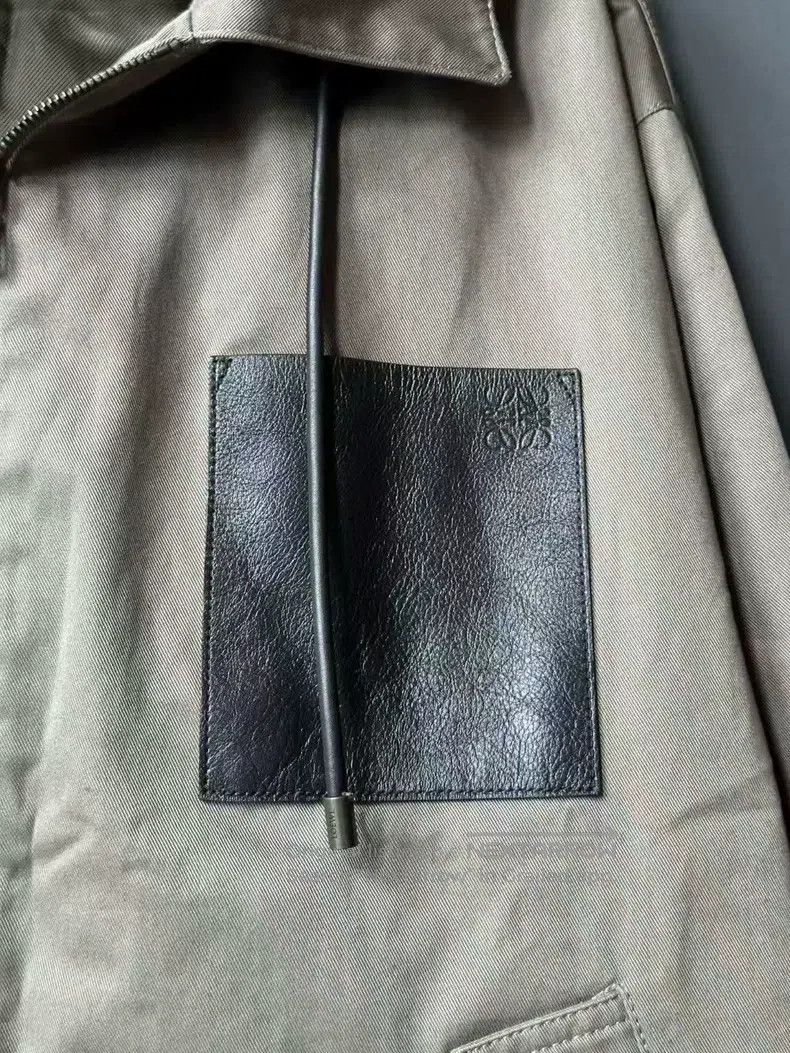 Loewe Loewe Khaki leather patch hooded jacket Size US M / EU 48-50 / 2 - 3 Thumbnail