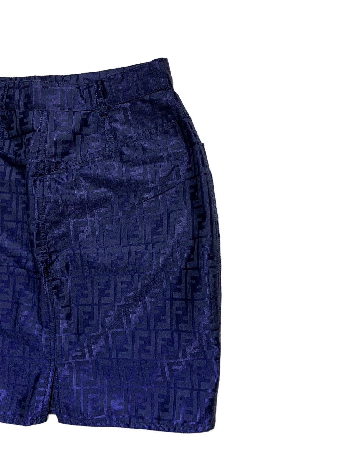 Fendi 🔥FENDI ZUCCA MONOGRAM BLUE MINI SKIRTS Size 28" / US 6 / IT 42 - 9 Thumbnail
