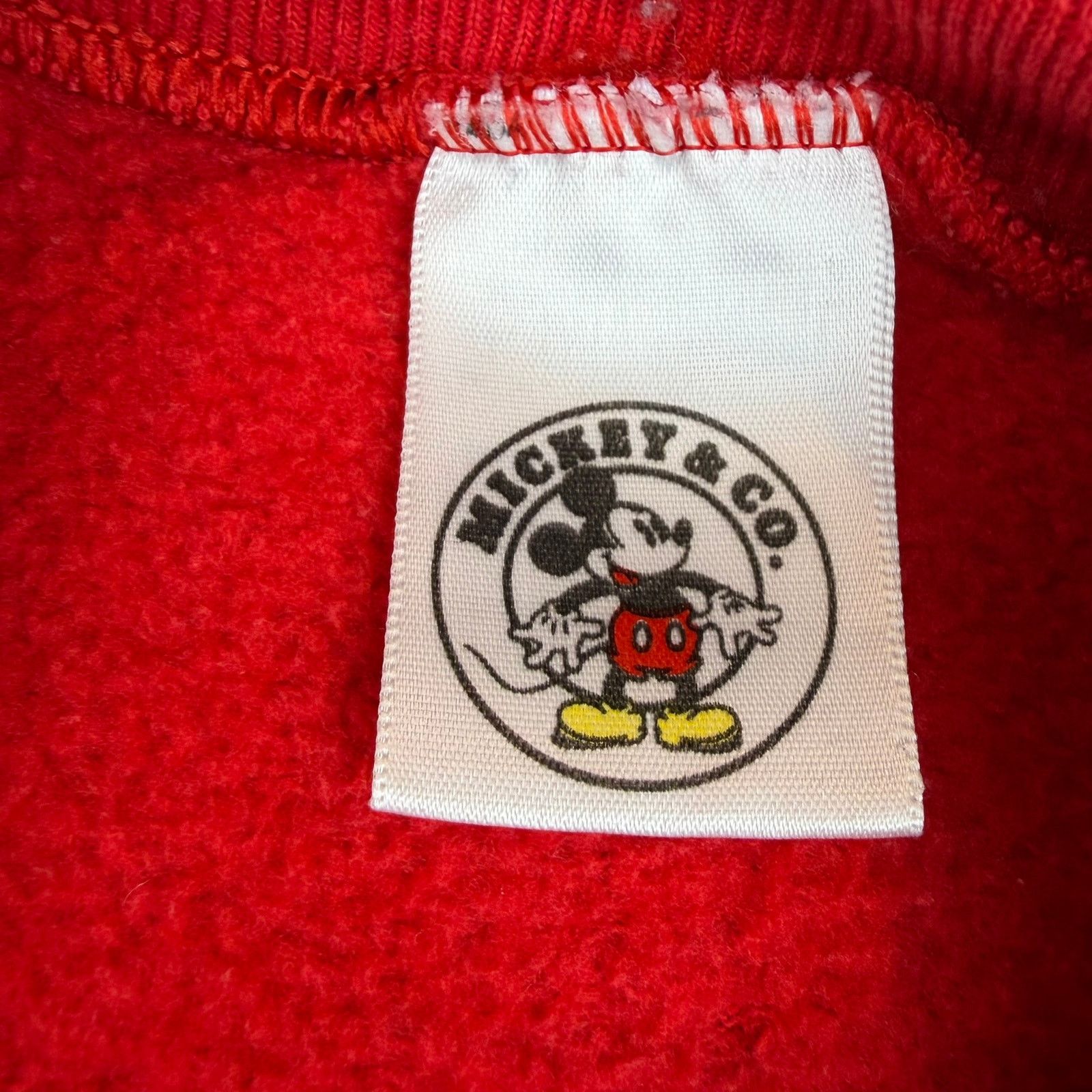 Mickey & Co. Vintage Disney Mickey Mouse Red Crewneck Sweatshirt L Size US L / EU 52-54 / 3 - 4 Thumbnail