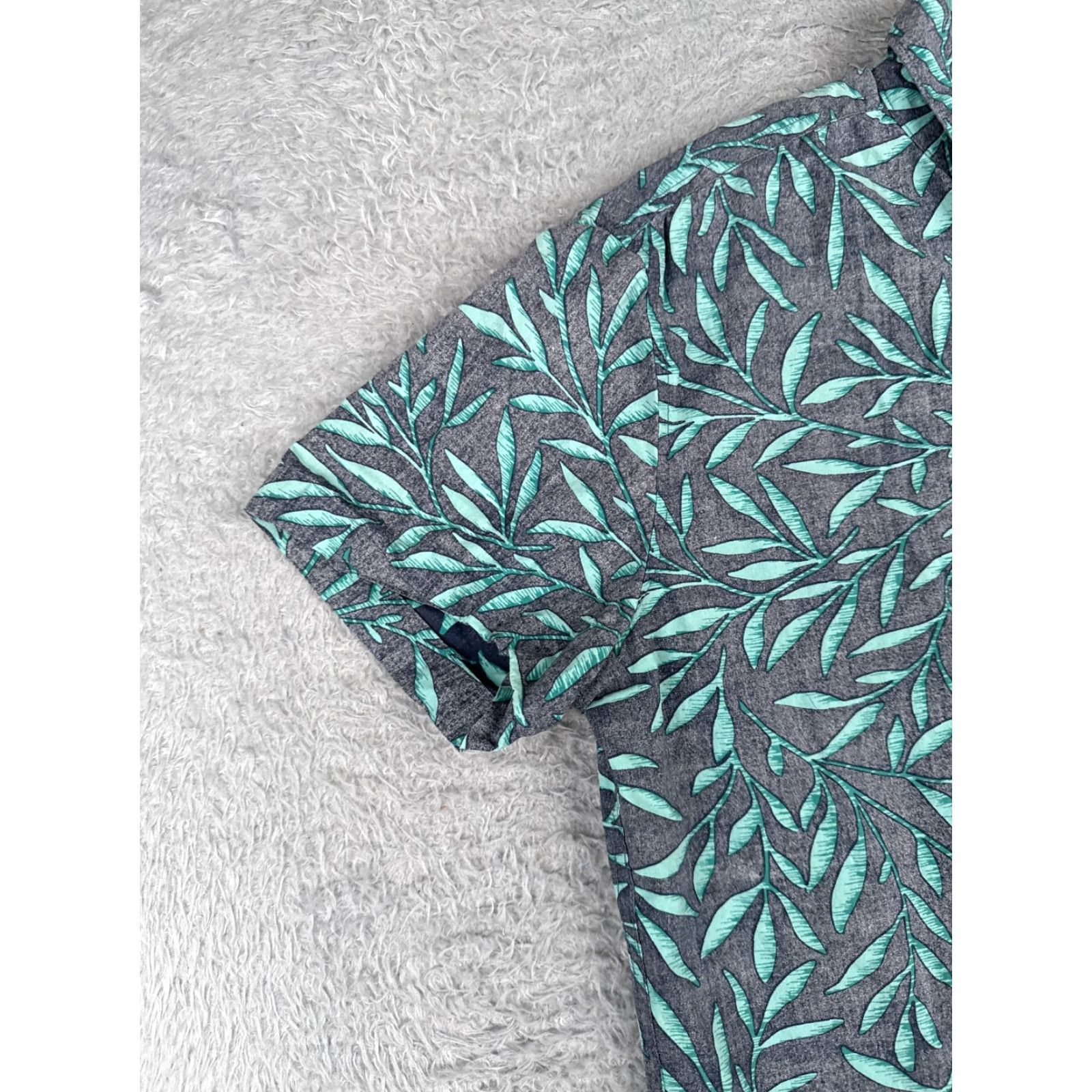 Mossimo Mossimo Shirt Men Medium Blue Floral 100% Cotton Slim Fit Hawaiian Inside Out Size US M / EU 48-50 / 2 - 3 Thumbnail
