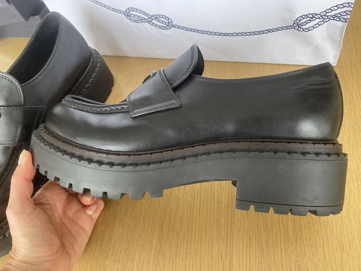 Prada Genuine Double Chocolate black leather loafers Size US 9.5 / EU 42-43 - 10 Thumbnail