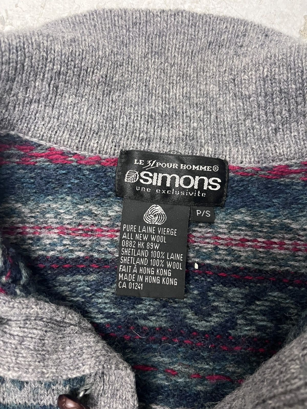 Simons Vintage collared men’s knit sweater Size US M / EU 48-50 / 2 - 3 Thumbnail