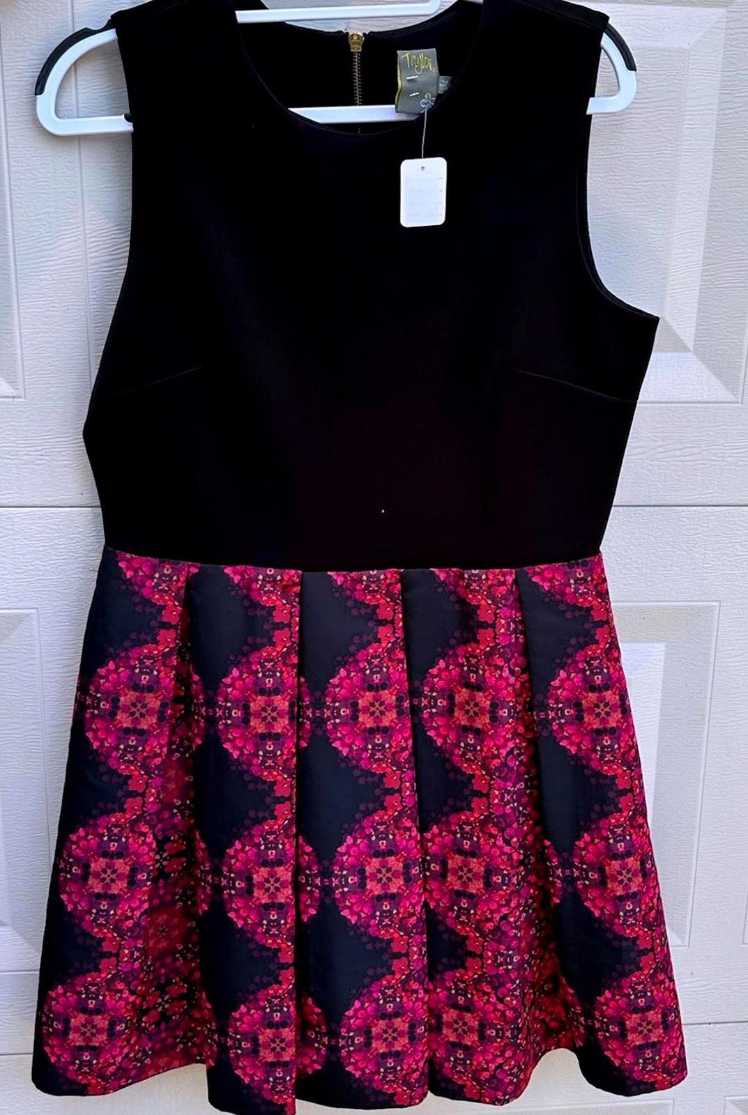 Ann Taylor Taylor Black & Pink Floral Dress - Size 14 Size XL / US 12-14 / IT 48-50 - 1 Thumbnail