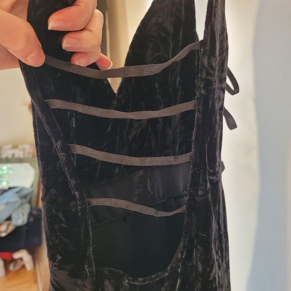 Other Black Velvet italian party dress waist openings - Size S Size S / US 4 / IT 40 - 5 Thumbnail
