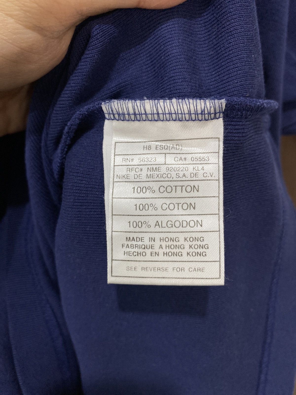 Nike Vintage 90s Nike Navy Blue Half-Zip Mock Neck Tee Size US L / EU 52-54 / 3 - 4 Thumbnail