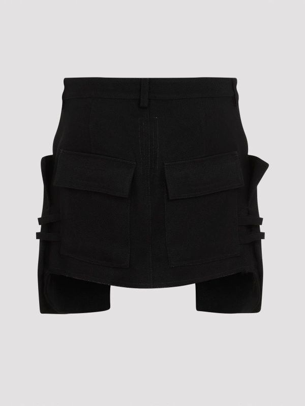 Rick Owens o1mle0426 Stefan Mini Skirt in Black Size 32" / US 10 / IT 46 - 2 Thumbnail