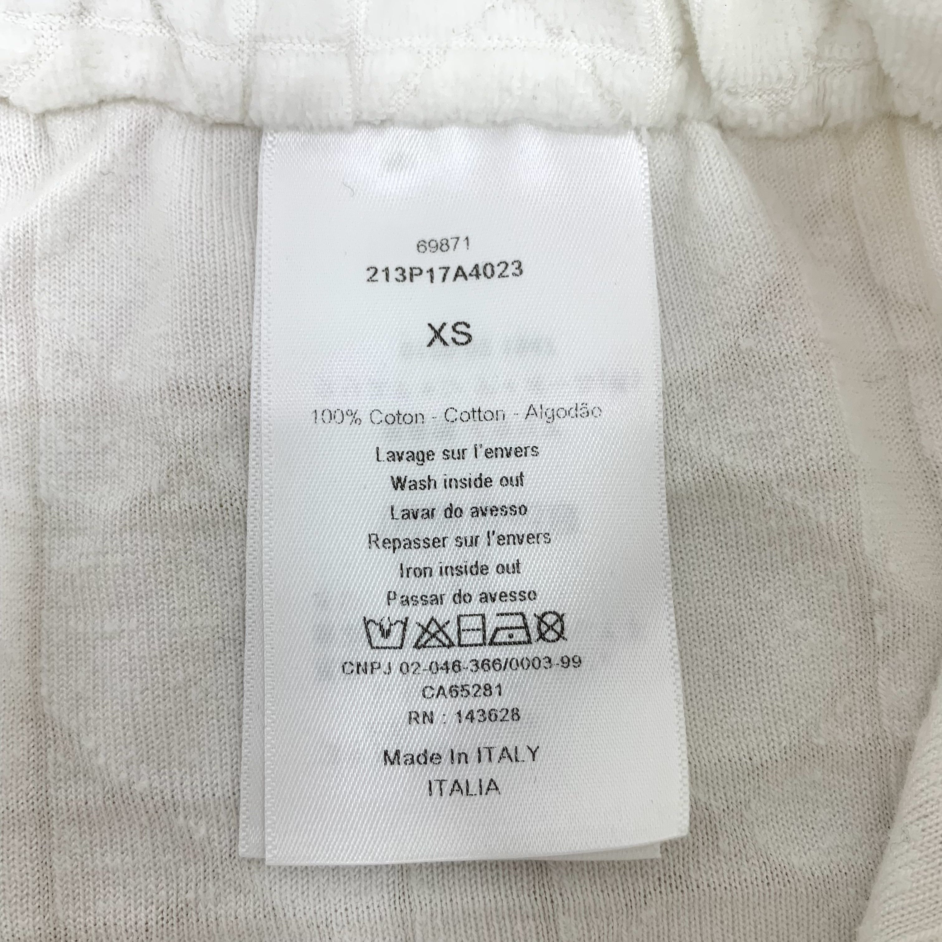 Dior Christian Dior White Terry Shorts (Size XS) Size 26" / US 2 / IT 38 - 4 Thumbnail