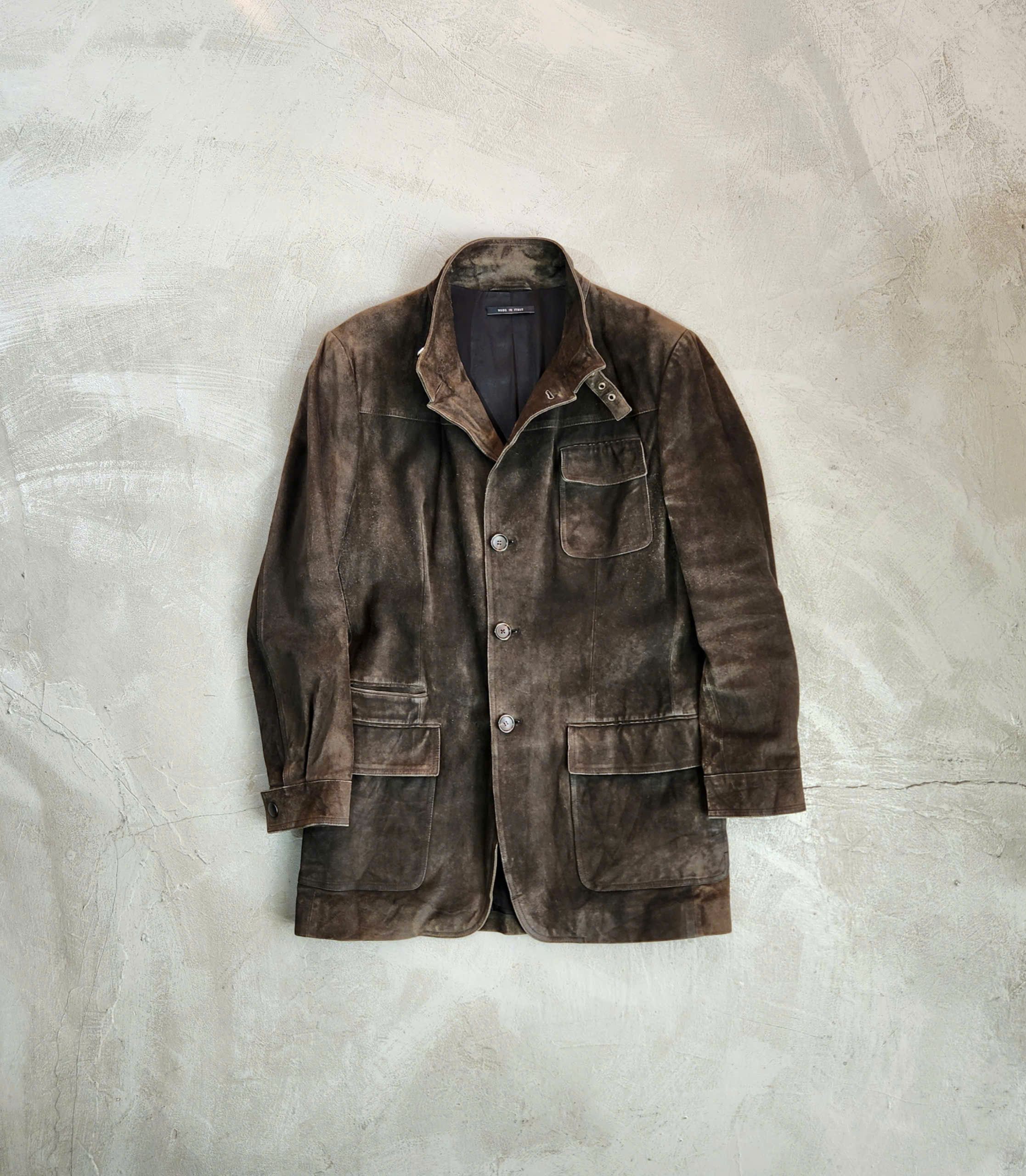 Gucci Gucci by Tom ford AW2004 suede leather safari jacket | Grailed