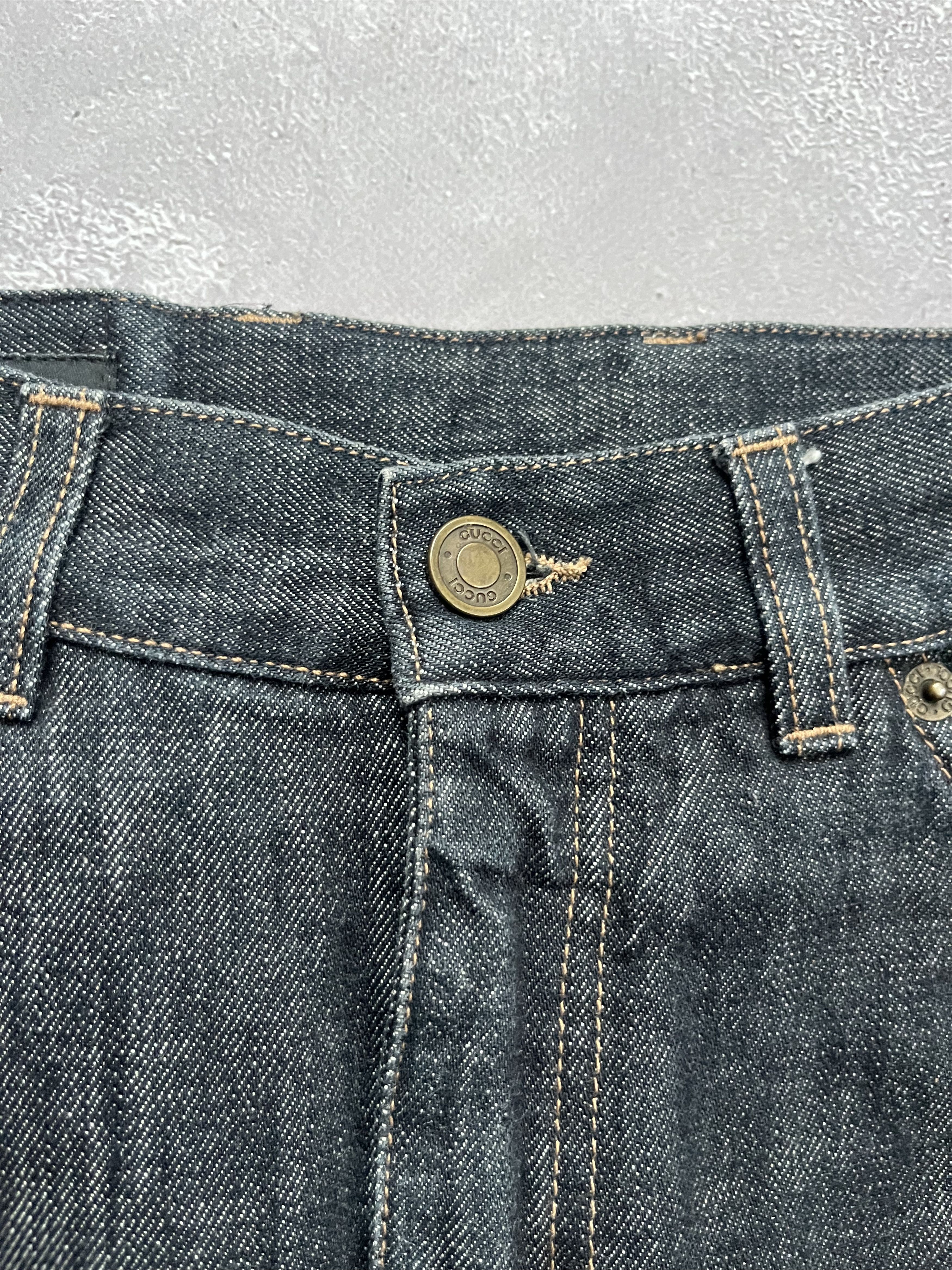 Gucci GUCCI Denim Skirt Gray Women's Size 38 Heart Logo Jeans Size 26" / US 2 / IT 38 - 3 Thumbnail