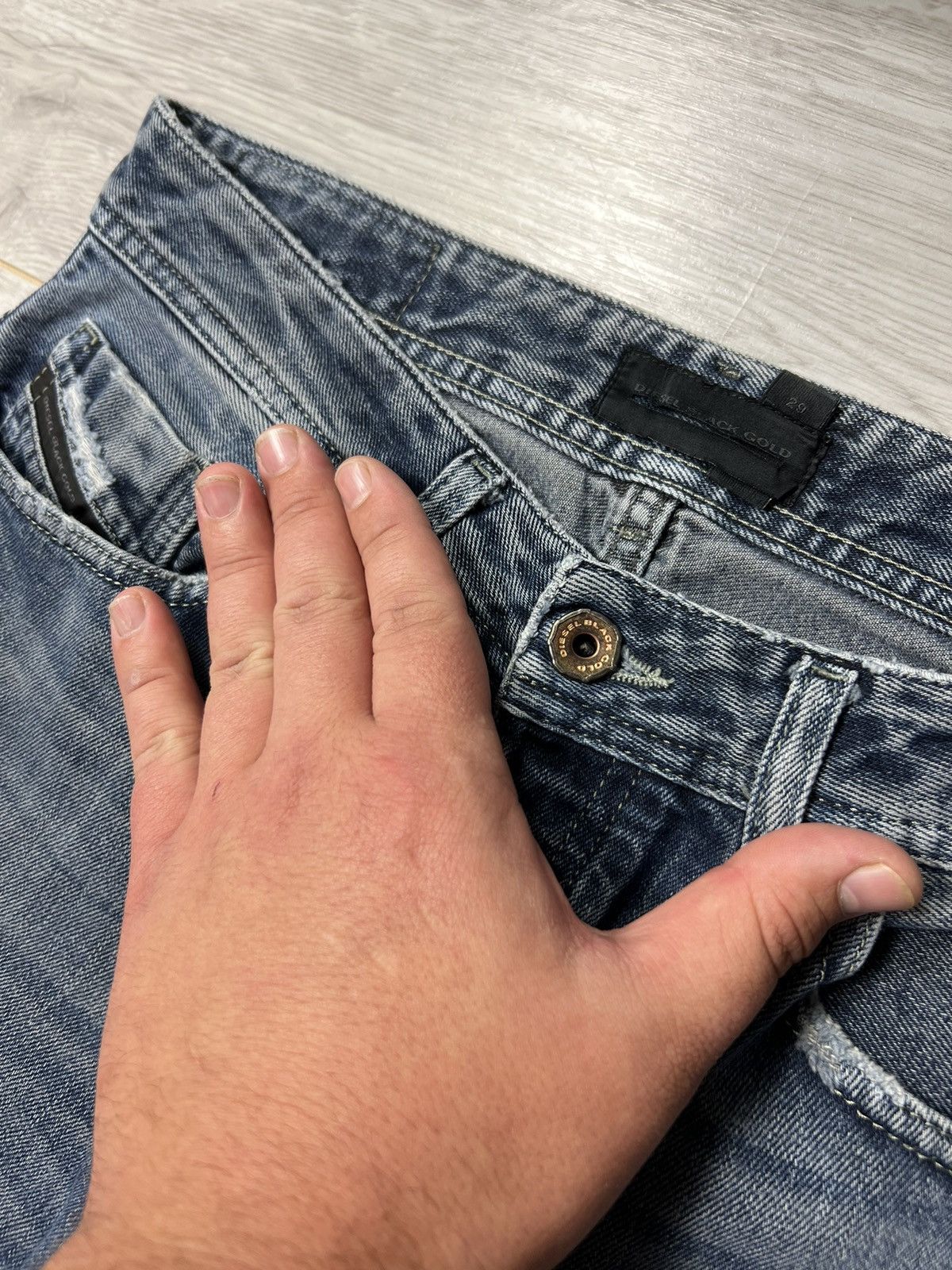 Diesel Black Gold Diesel Black Gold Excess Distressed Jeans Men’s Denim Pants Size US 29 - 6 Thumbnail