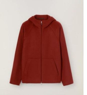 o1w1db11223 Acland full Zip Hoodie in Black Cherry