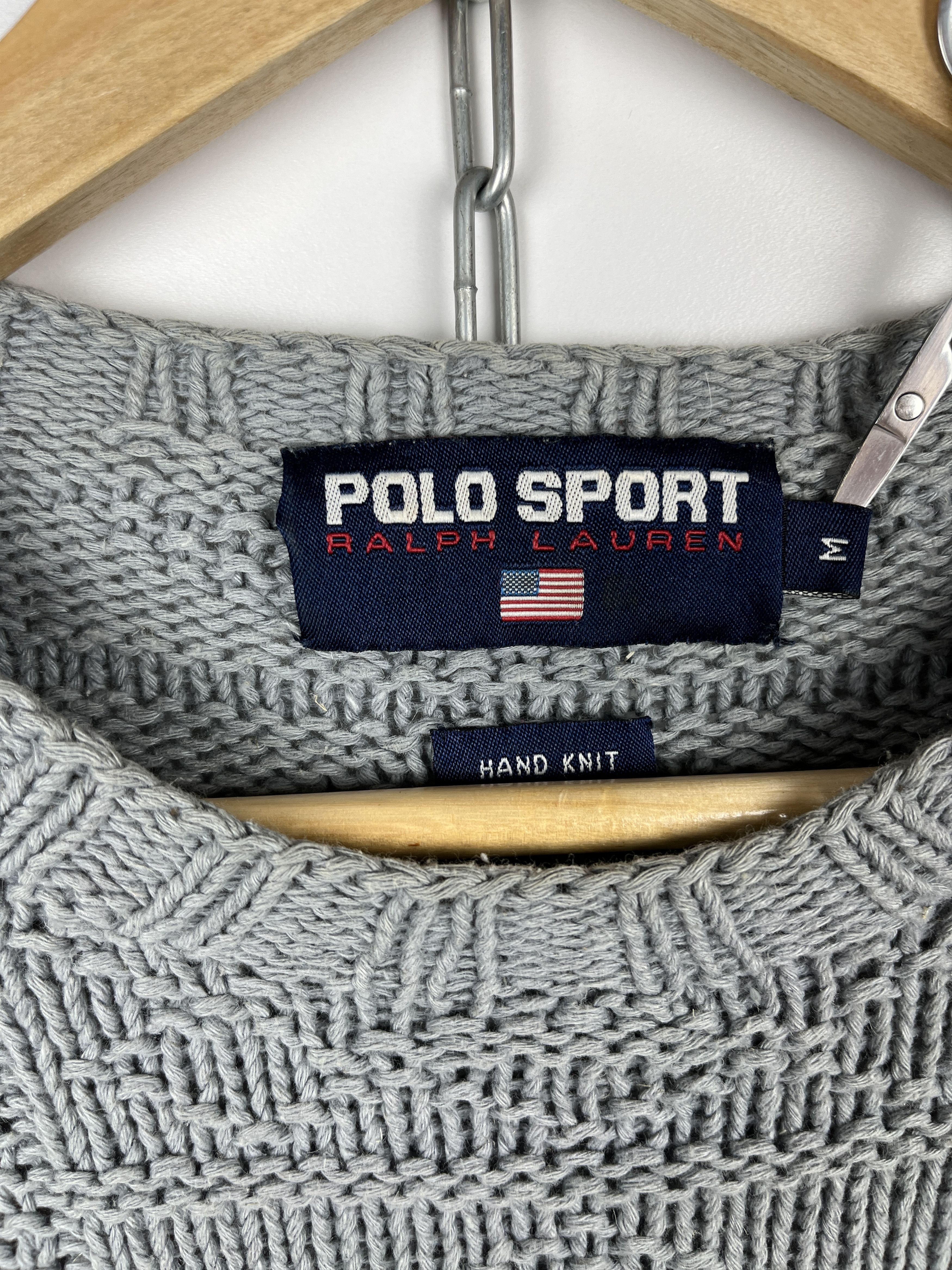 Ralph Lauren Polo Sport Ralph Lauren Linen Cotton Cable Hand Knit Sweater Size US L / EU 52-54 / 3 - 4 Thumbnail
