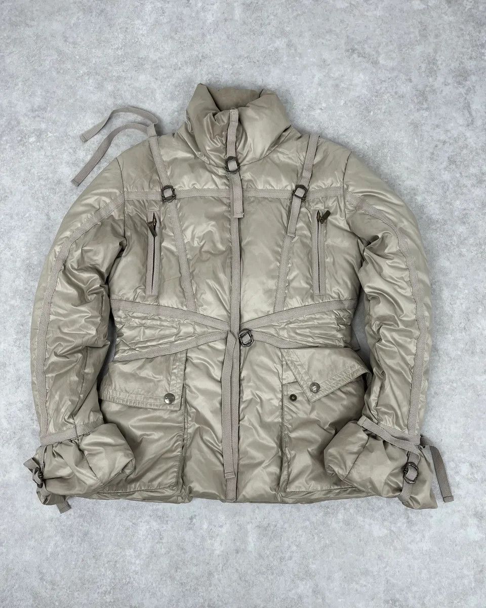 Just Cavalli 2000s Cavalli Beige Parachute Bondage Harness Puffer Jacket Size US S / EU 44-46 / 1 - 1 Thumbnail
