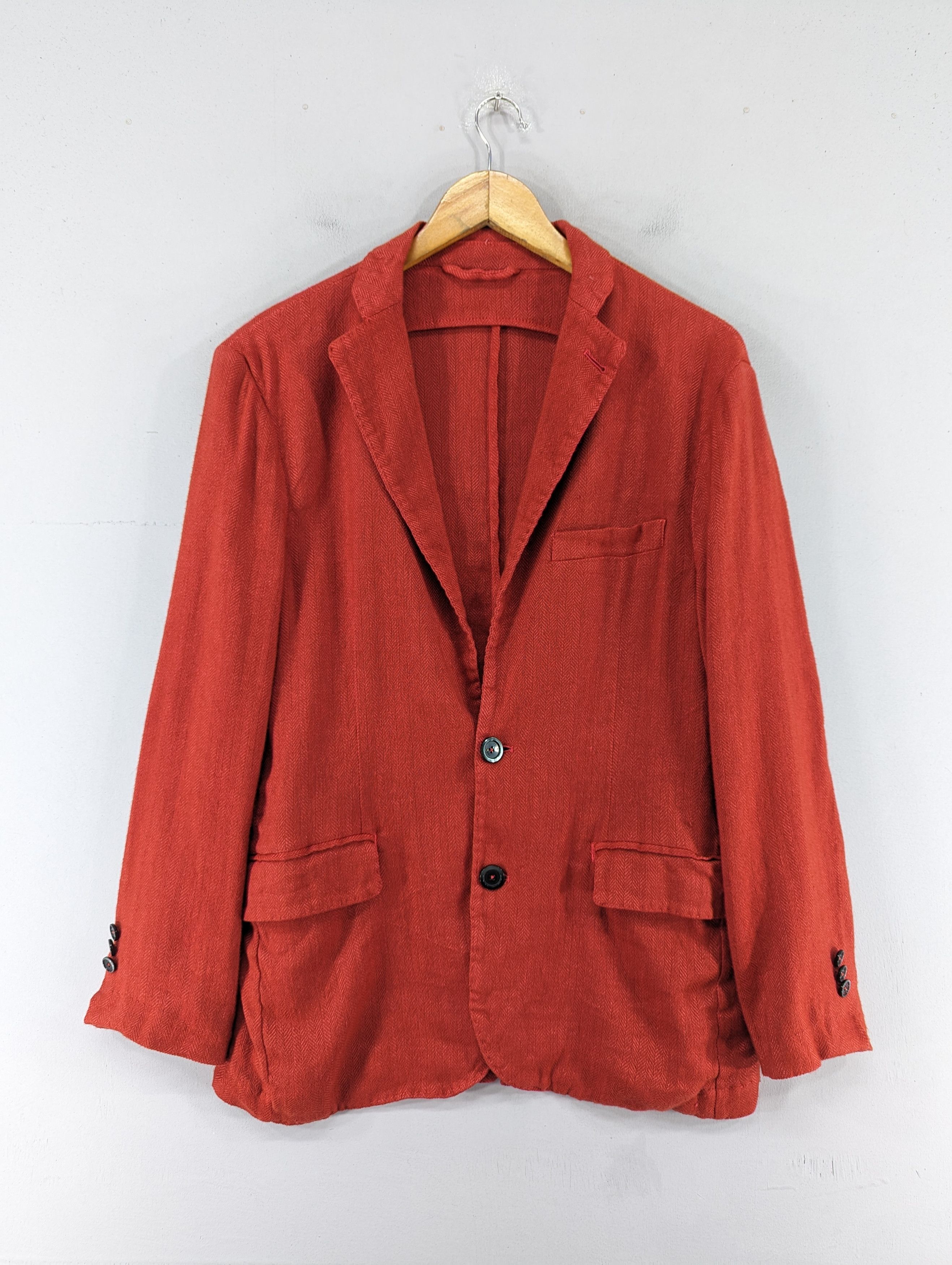 image of 120 Lino x Avant Garde Slim Fit Wool Blazer Style Jacket, Men's (Size Medium)