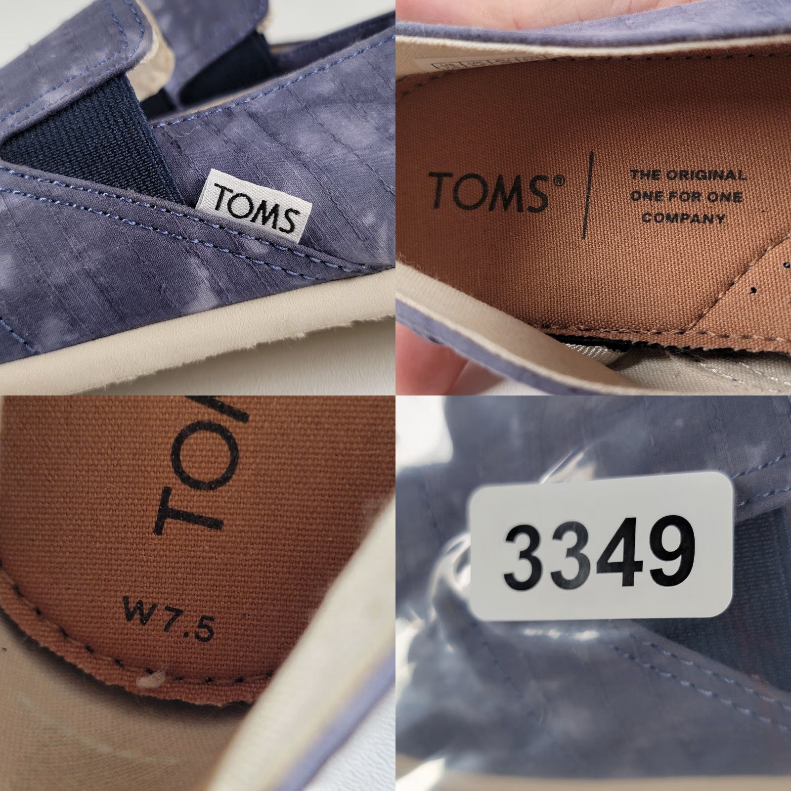 Toms VINTAGE TOMS Alpargata Navy Blue Tie Die Ortholite Flats Women's 7.5 Navy Blue Tie Die Ortholite Flats Women 7.5 Size US 6 / IT 36 - 8 Thumbnail