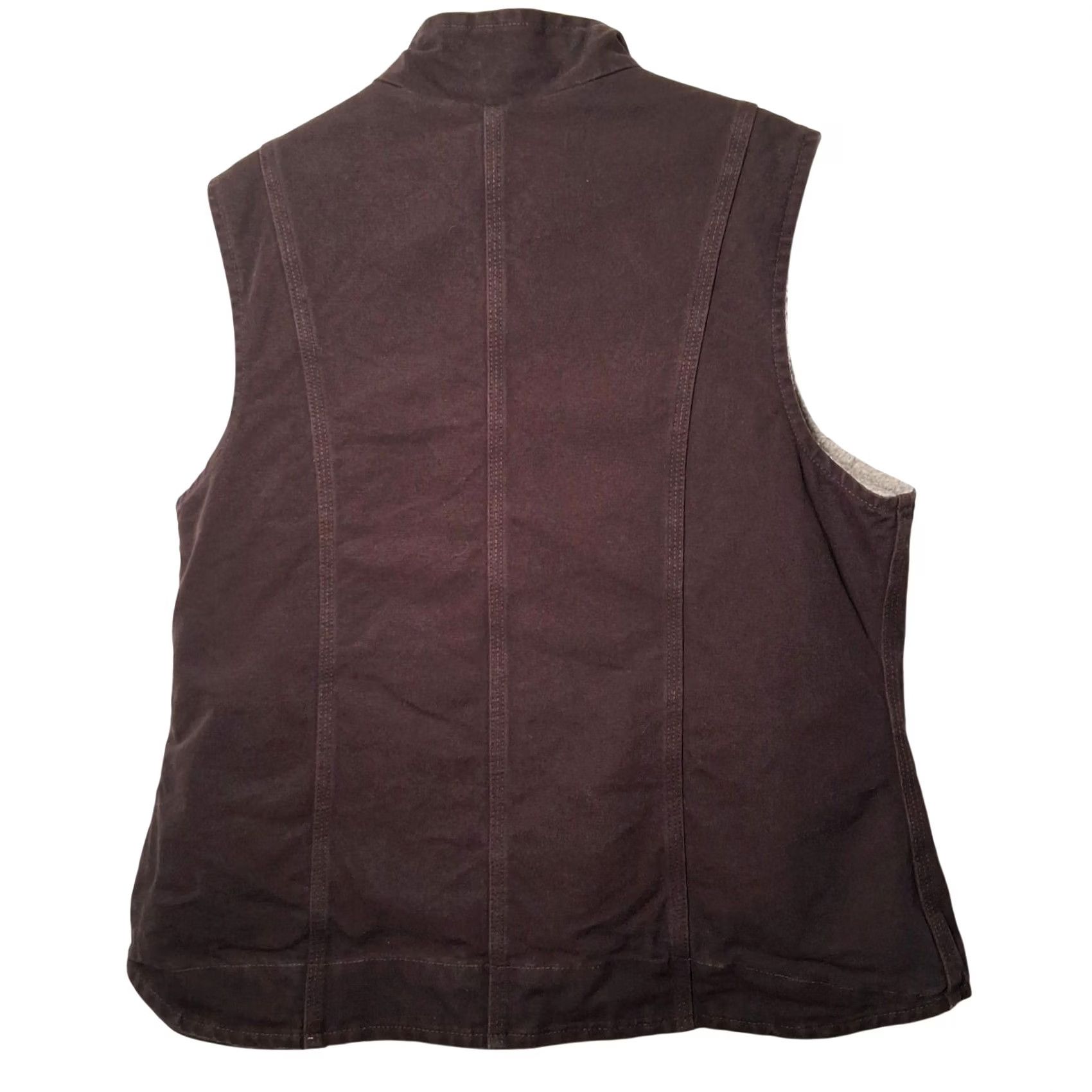 Carhartt VINTAGE Carhartt Vest Women XL Brown Duck Cloth Fleece Lined Workwear WV001 DKB Size XL / US 12-14 / IT 48-50 - 2 Thumbnail