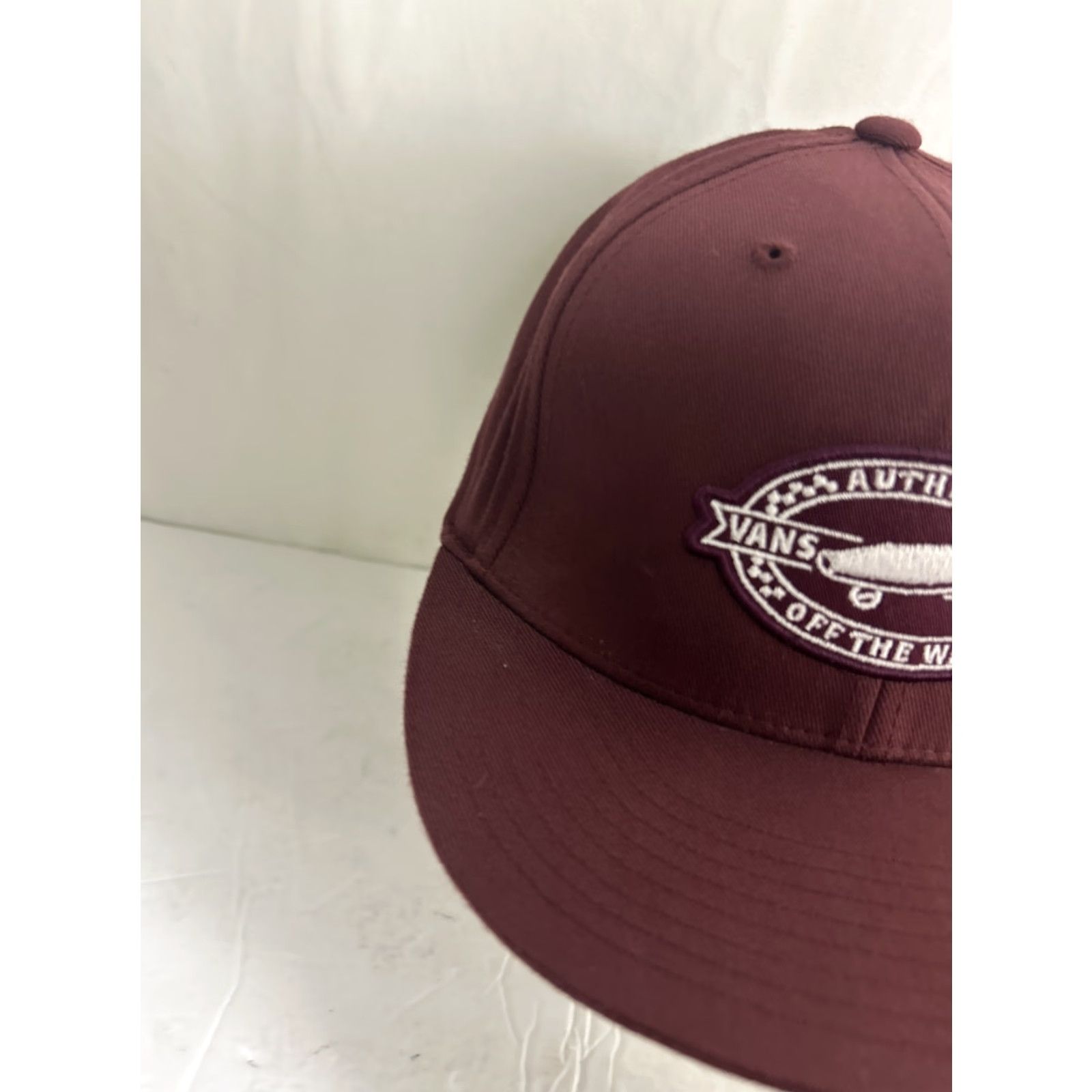 Vans Vans Off The Wall Baseball Hat Mens M Maroon Adjustable Cap Flex Size ONE SIZE - 4 Thumbnail