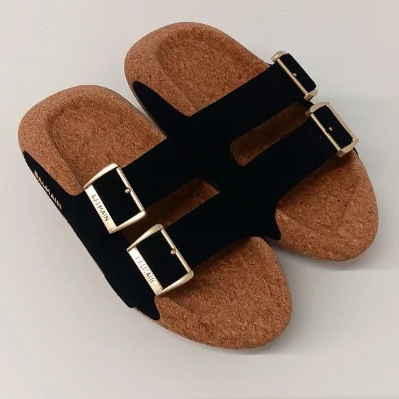 Balmain Balmain Womens Black Chunky Sole Flip Flop Sandals -EU37/US7 Size US 7 / IT 37 - 2 Thumbnail