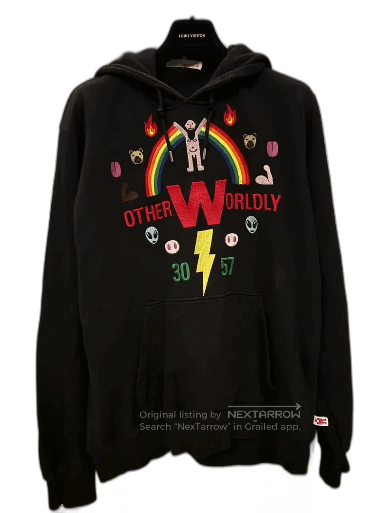Other Black Rainbow Embroidered Hooded Sweatshirt. Size US L / EU 52-54 / 3 - 1 Thumbnail