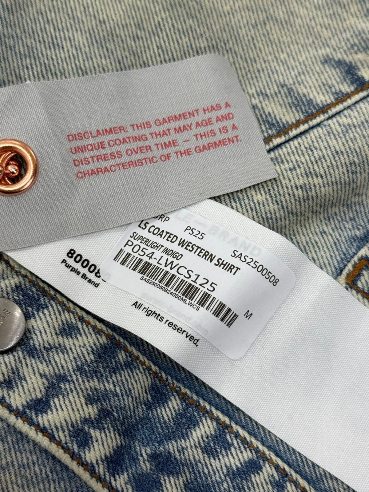 Purple Brand Purple Western LS Shirt Size US M / EU 48-50 / 2 - 5 Thumbnail