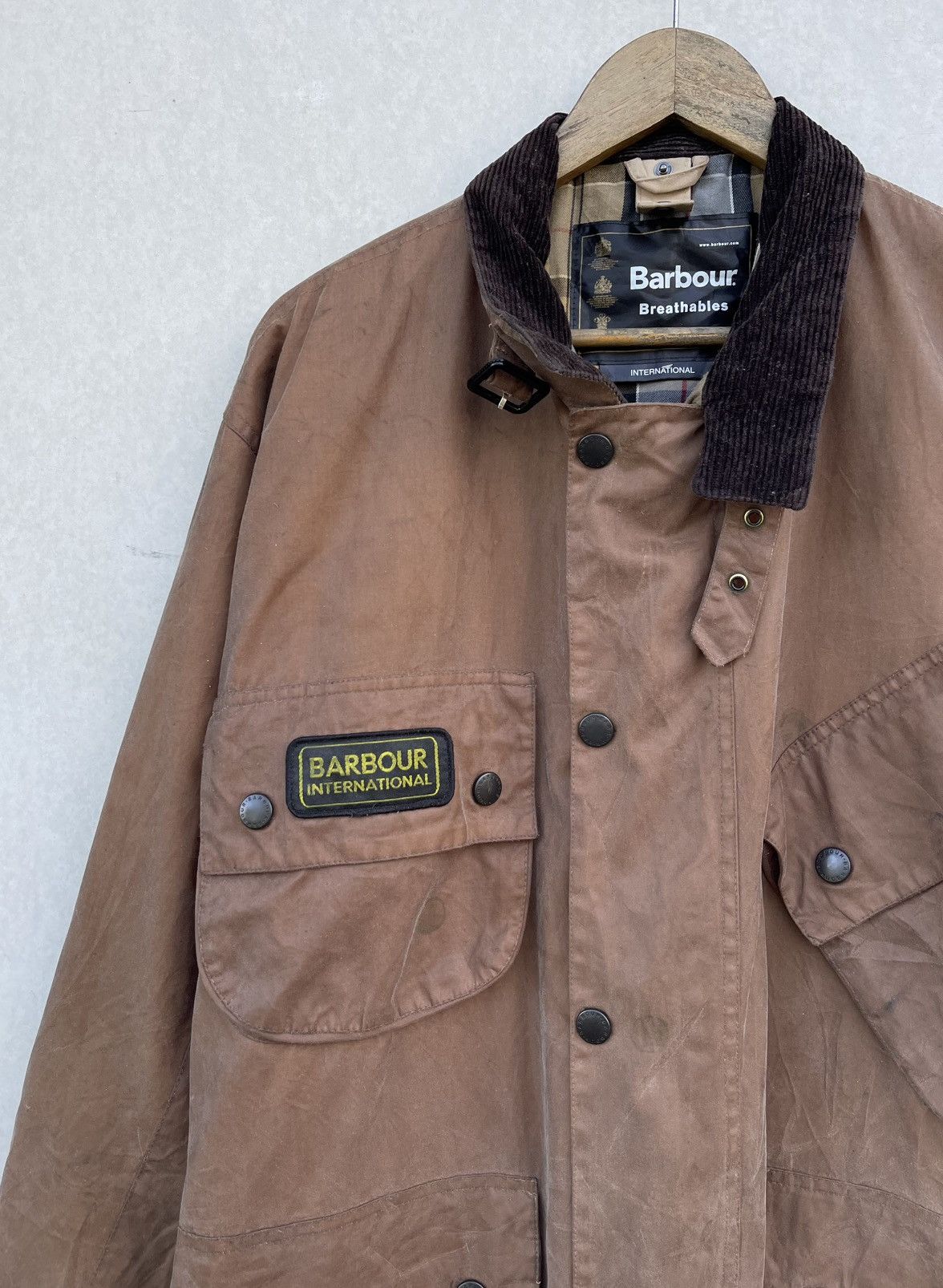 Barbour 🔥RARE🔥BARBOUR MEN'S "BREATHABLES" INTERNATIONAL WAXED JACKET Size US XL / EU 56 / 4 - 6 Thumbnail