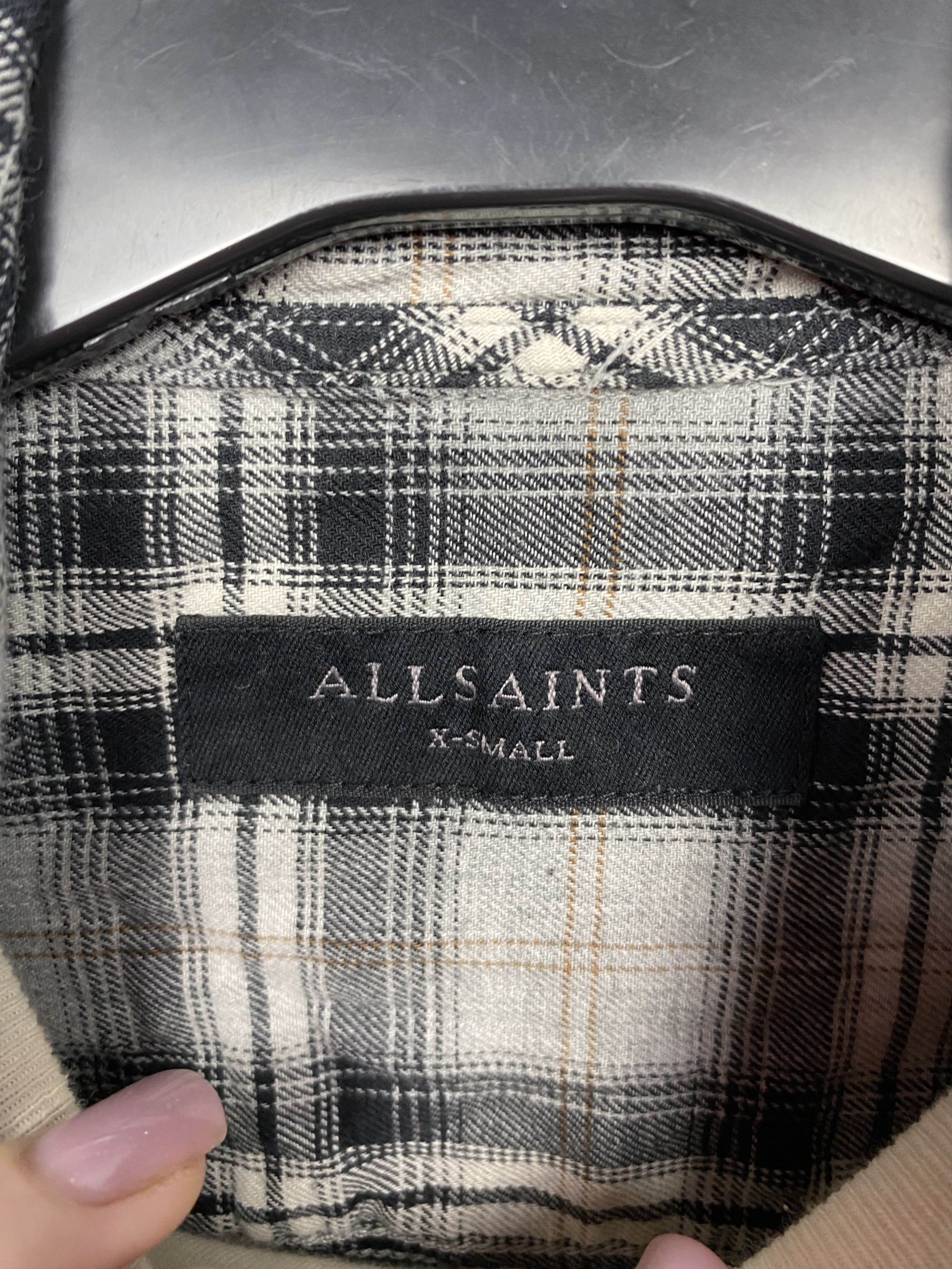 Allsaints × Flannel Allsaints Mens Kelross Flannel Plaid Shirt Size US XS / EU 42 / 0 - 4 Thumbnail
