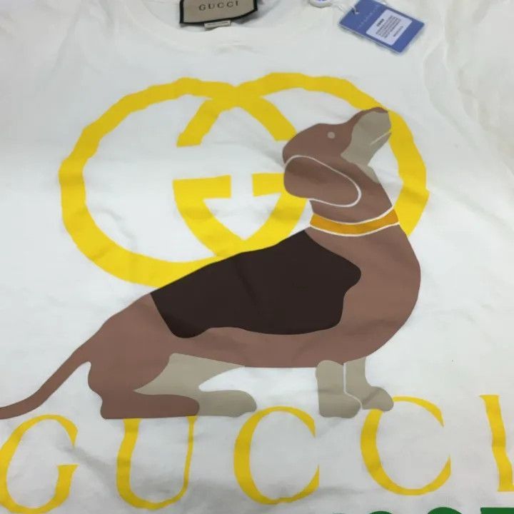 Gucci Gucci Woof Woof Printed Short Sleeve T-Shirt-2507 Size XXS / US 00 / IT 34 - 6 Thumbnail