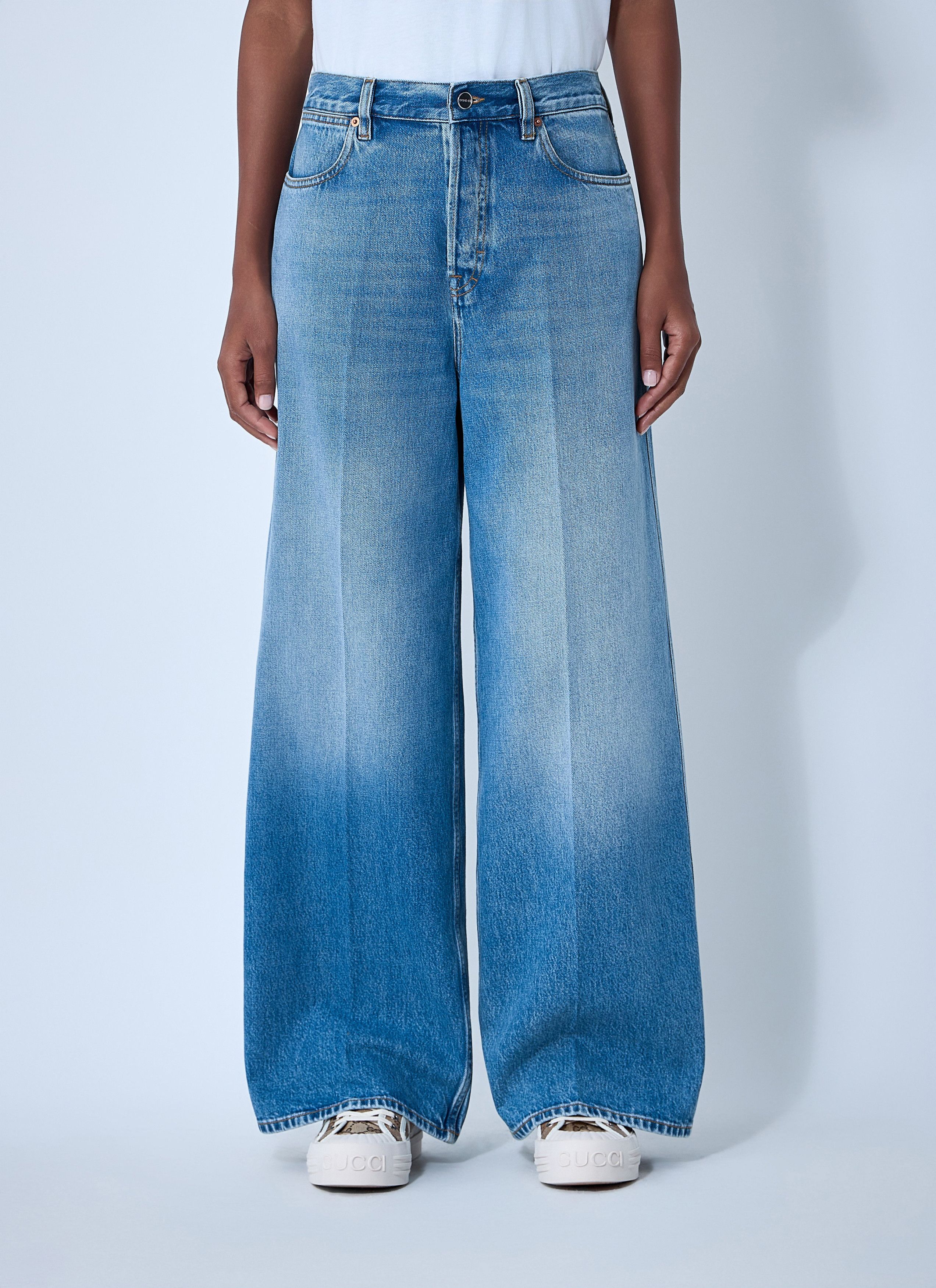 Gucci Wide-Leg Five-Pocket Jeans Size 27" / US 4 / IT 40 - 1 Thumbnail