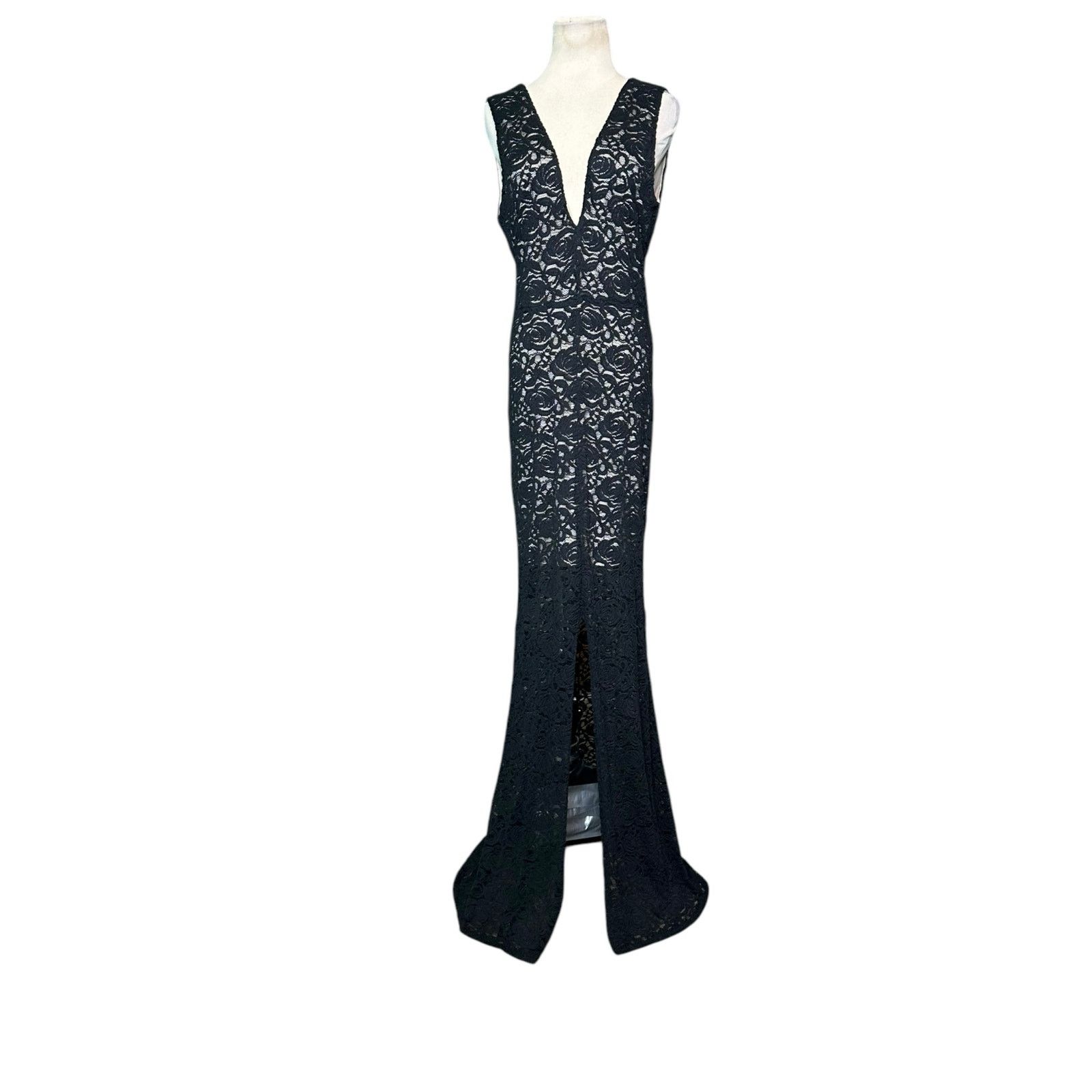 black aline work dress ZAPAKA Women Black White Dot Midi Work Dress with Sleeves V-Neck A Line Semi-Formal Dress, Black White Dot / US4 main image 1