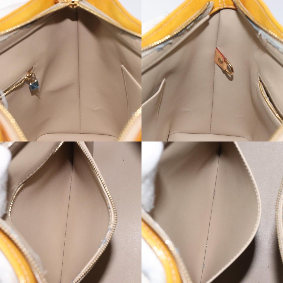 Louis Vuitton LOUIS VUITTON Monogram Vernis Houston Hand Bag Beige M91004 Size ONE SIZE - 12 Thumbnail