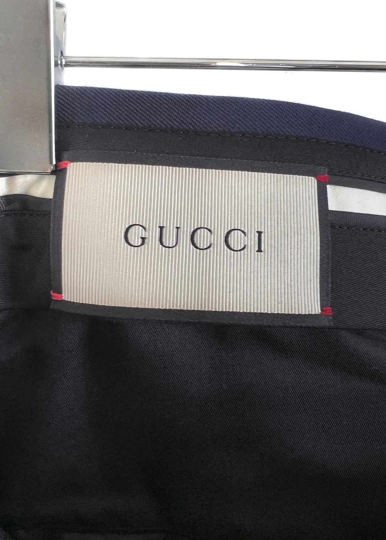 Gucci Gucci Navy Blue Wool Blend Classic Trousers Size US 34 / EU 50 - 6 Thumbnail