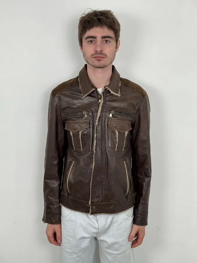 Dolce & Gabbana 2000s Dolce & Gabbana Brown Leather Rodeo Jacket Size US M / EU 48-50 / 2 - 2 Thumbnail