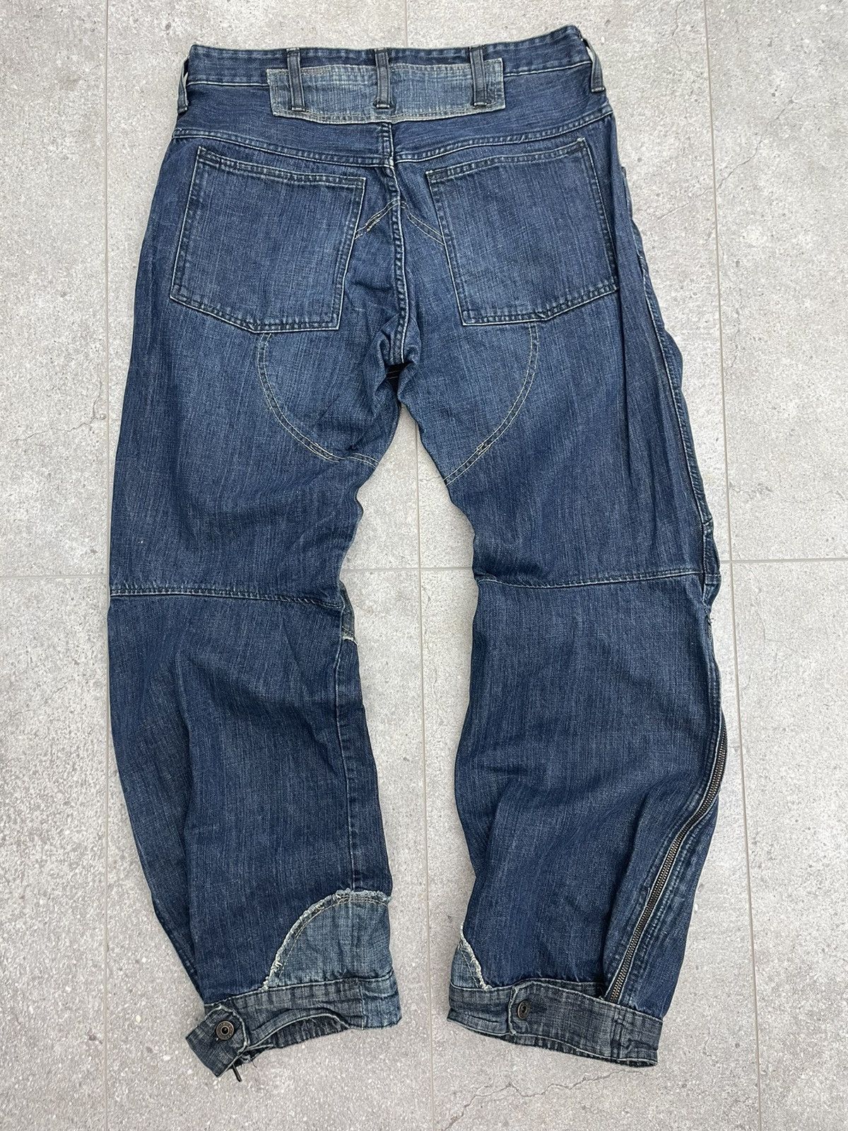 G-Star × Vintage Vintage G Star Raw jeans blue denim double knee patchwork Size US 34 / EU 50 - 12 Thumbnail
