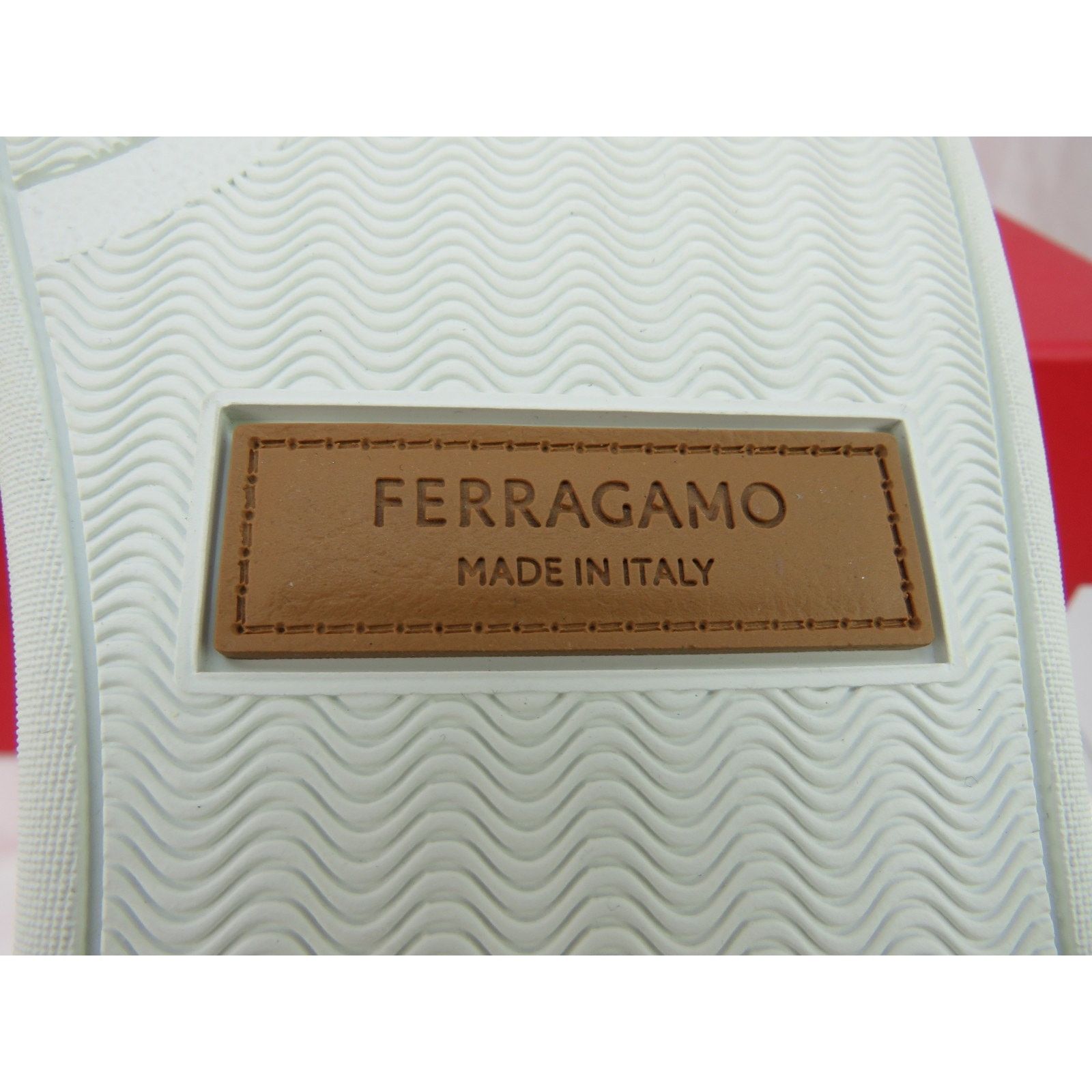 Salvatore Ferragamo FERRAGAMO ACHILLE WHITE RED LEATHER LOGO SNEAKERS 11.5 ITALY Size US 11.5 / EU 44-45 - 11 Thumbnail