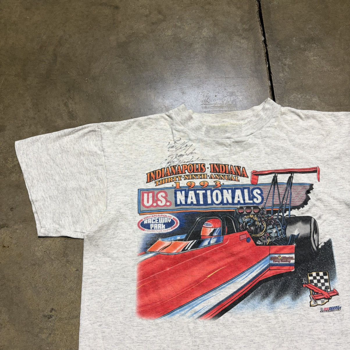 Vintage Vintage NHRA Drag Racing Graphic Tee US Nationals 90s USA Size US L / EU 52-54 / 3 - 3 Thumbnail