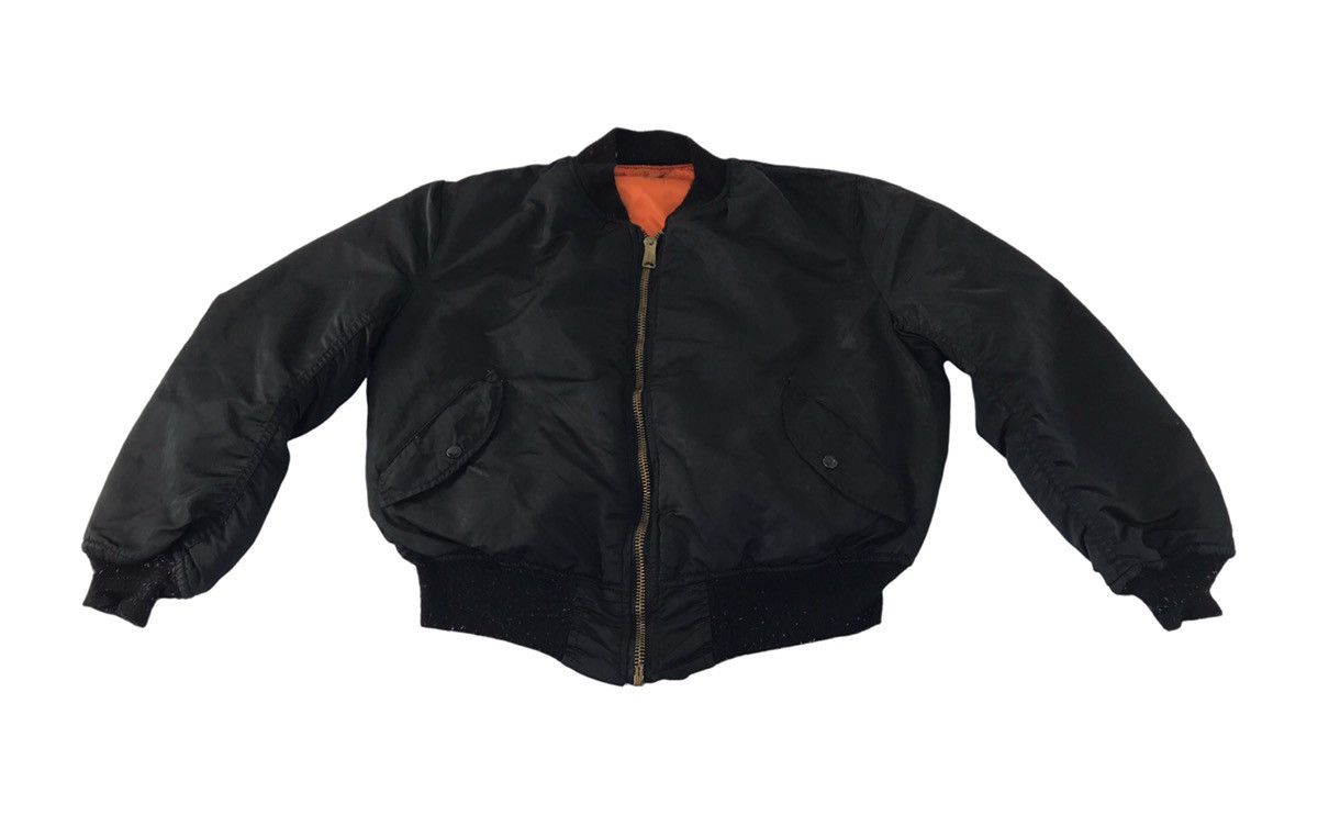 Other 90s USAF Flyer Military Bomber Jacket Type MA1 Flight Down Size US XL / EU 56 / 4 - 1 Thumbnail