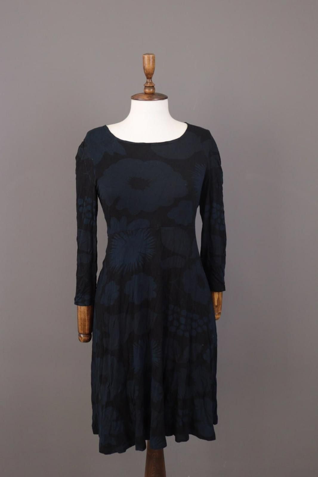 Marimekko Marimekko Blue Floral Bodycon A-Line Knee Dress Size S Size S / US 4 / IT 40 - 1 Thumbnail