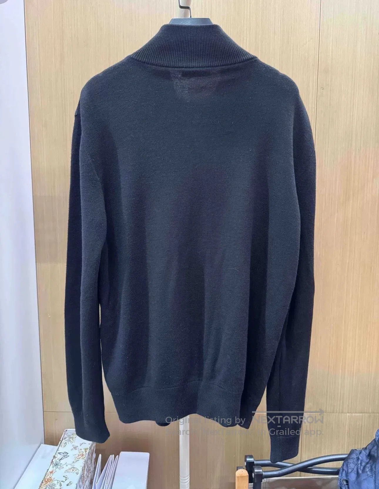 Prada Prada Navy Triangle Logo Knit Jacket. Size US L / EU 52-54 / 3 - 2 Thumbnail