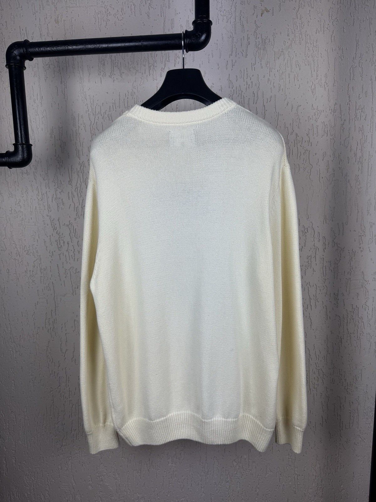 Stussy Gothic Sweater Stussy Cream White Swirl Knit Sweater Wool Size US XL / EU 56 / 4 - 6 Thumbnail