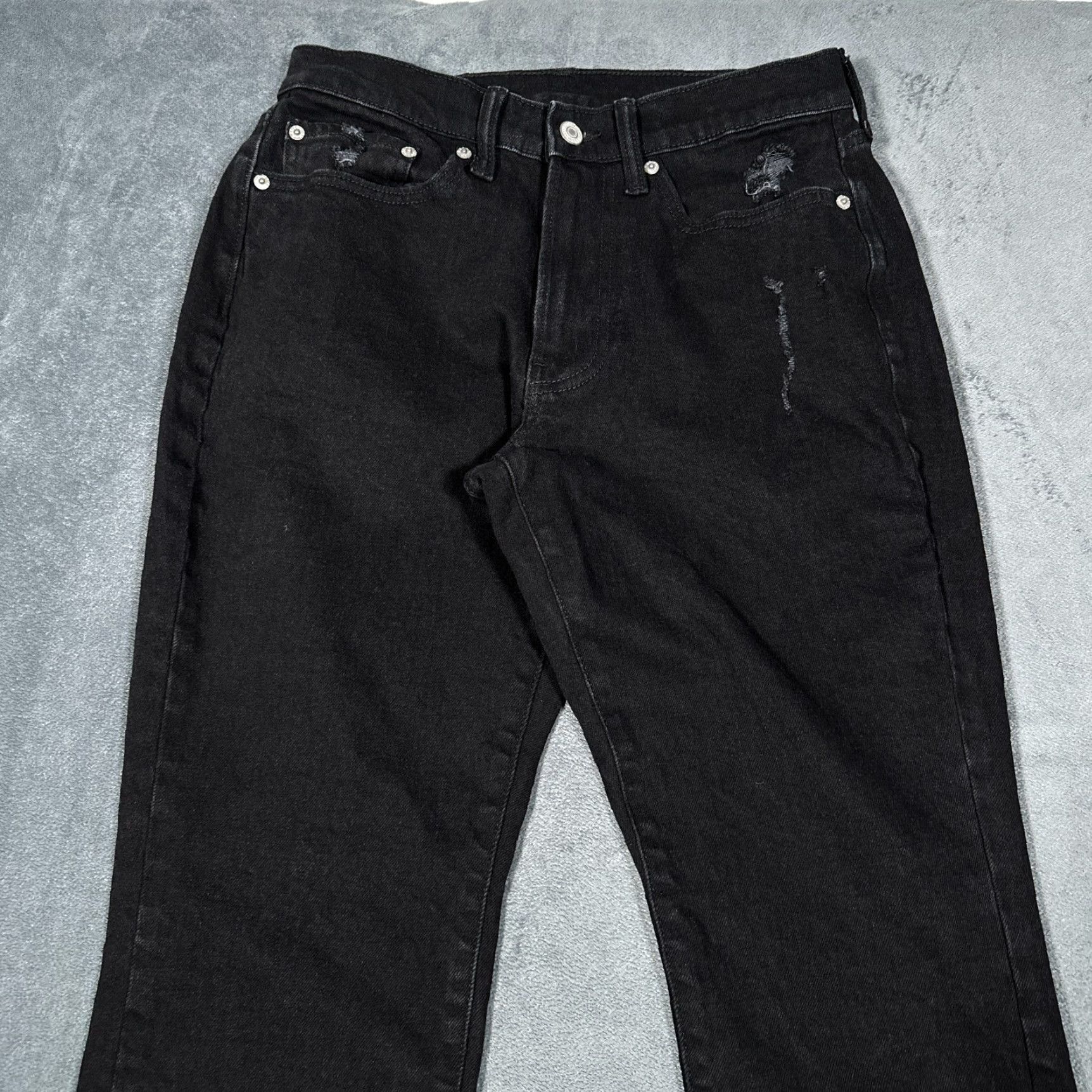 Abercrombie & Fitch Abercrombie & Fitch Jeans Mens 28x31 Black Slim Distressed 90s Style Size US 28 / EU 44 - 2 Thumbnail