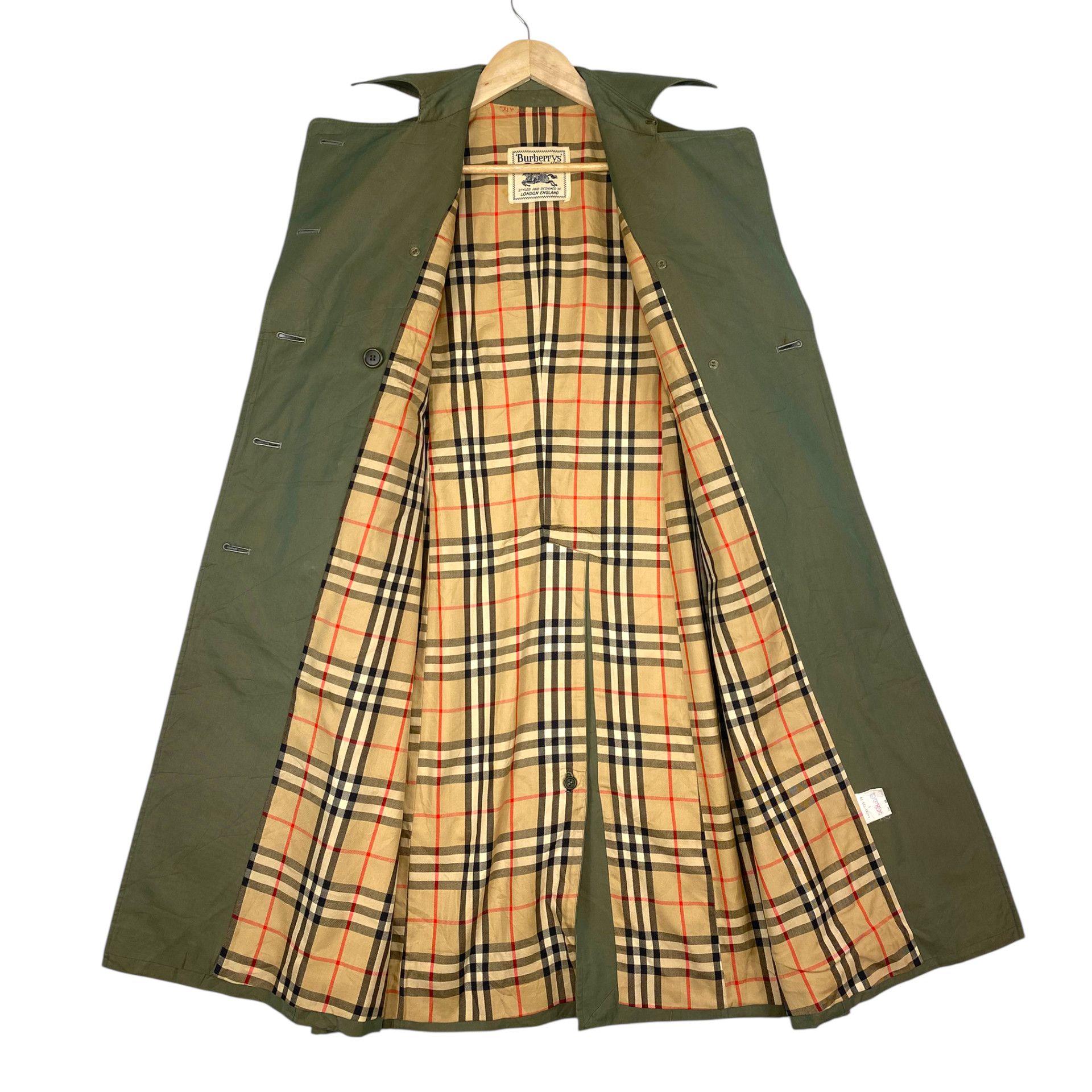 Burberry 💥80s BURBERRYS DOUBLE BREASTED CHECK TRENCH COAT Size S / US 4 / IT 40 - 6 Thumbnail