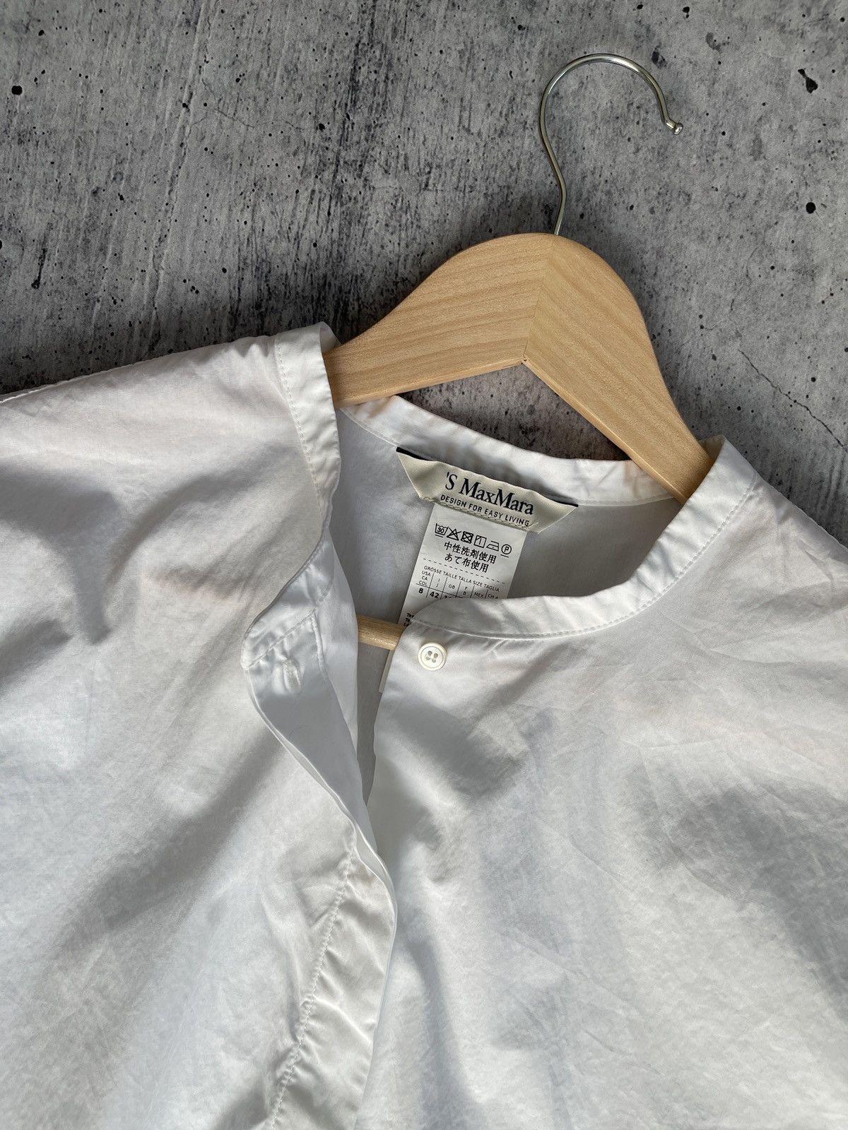 Max Mara S MAX MARA COTTON CURVONE SHIRT Size L / US 10 / IT 46 - 17 Thumbnail