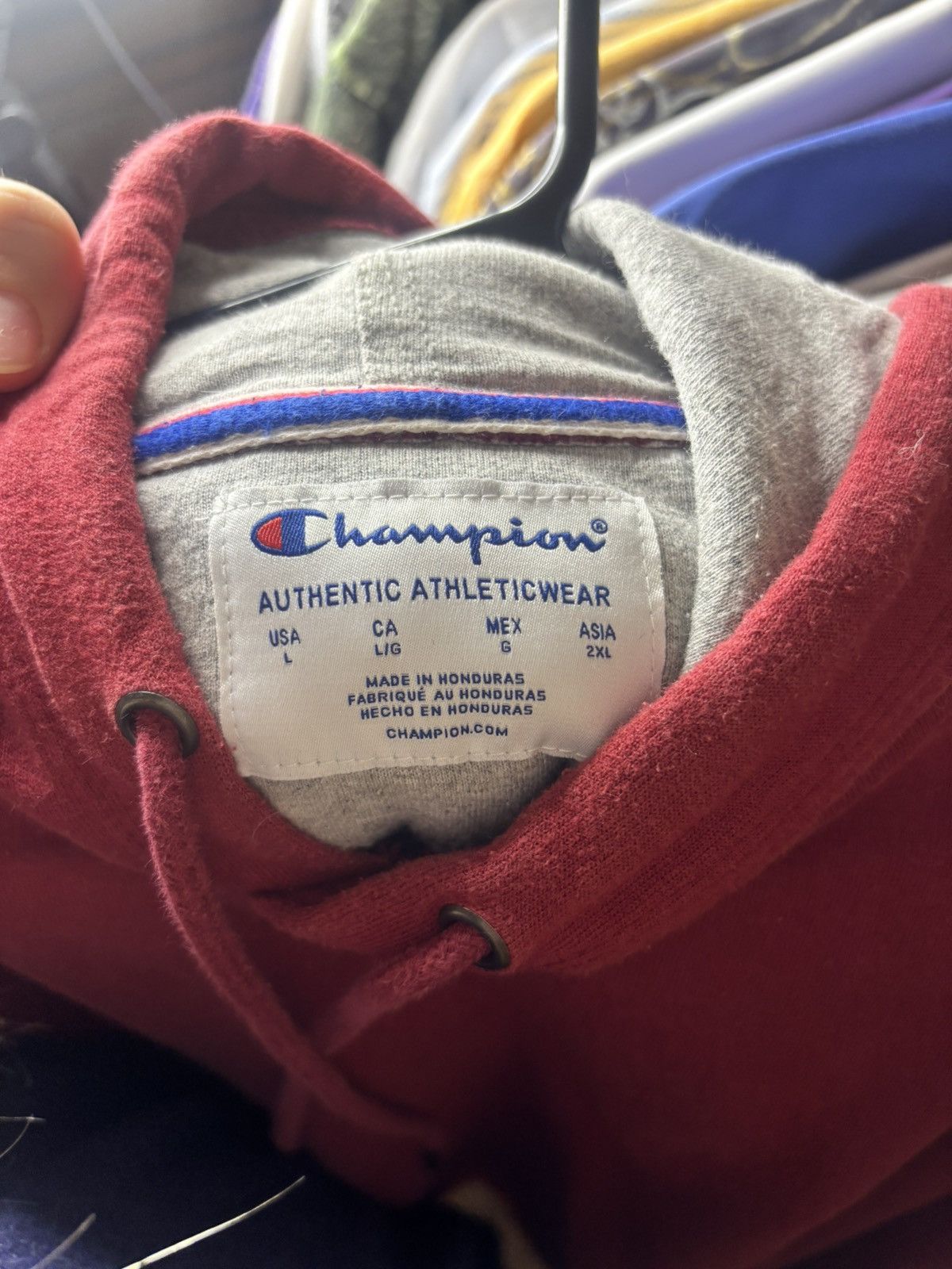 Champion Champion Men’s Burgundy Hoodie Size US L / EU 52-54 / 3 - 2 Thumbnail
