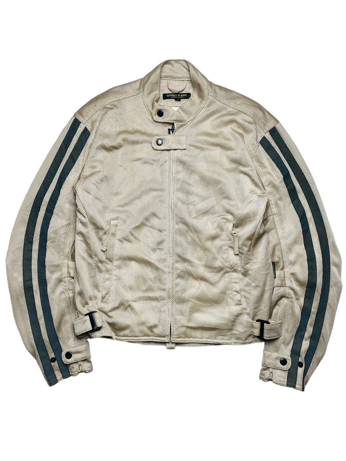 image of Kadoya 2000S Street Slider Tokyo - Mesh Biker Jacket in Cream, Men's (Size Medium)