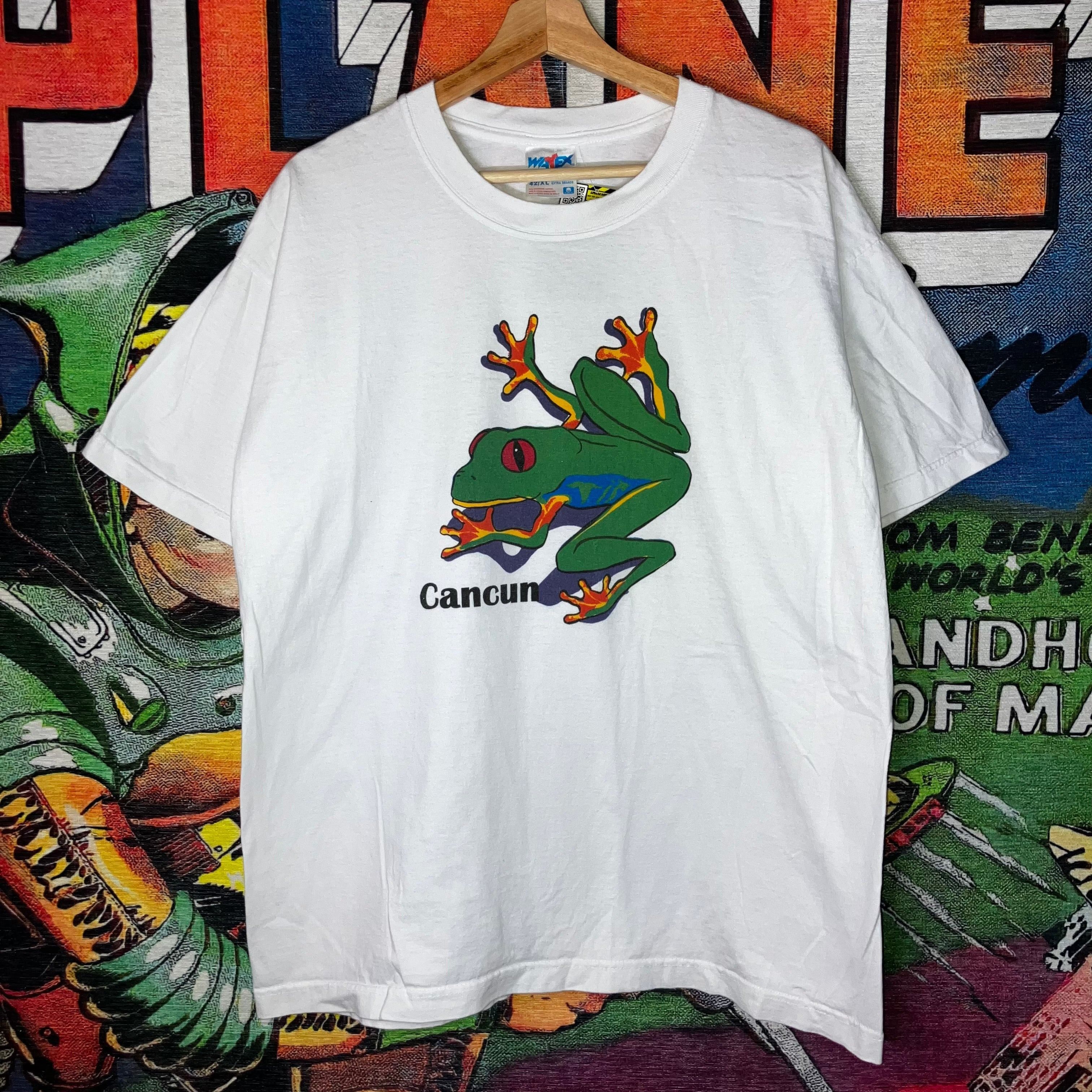 Vintage Vintage 90s Cancun Mexico Frog Graphic Tee Size XL Size US XL / EU 56 / 4 - 1 Thumbnail