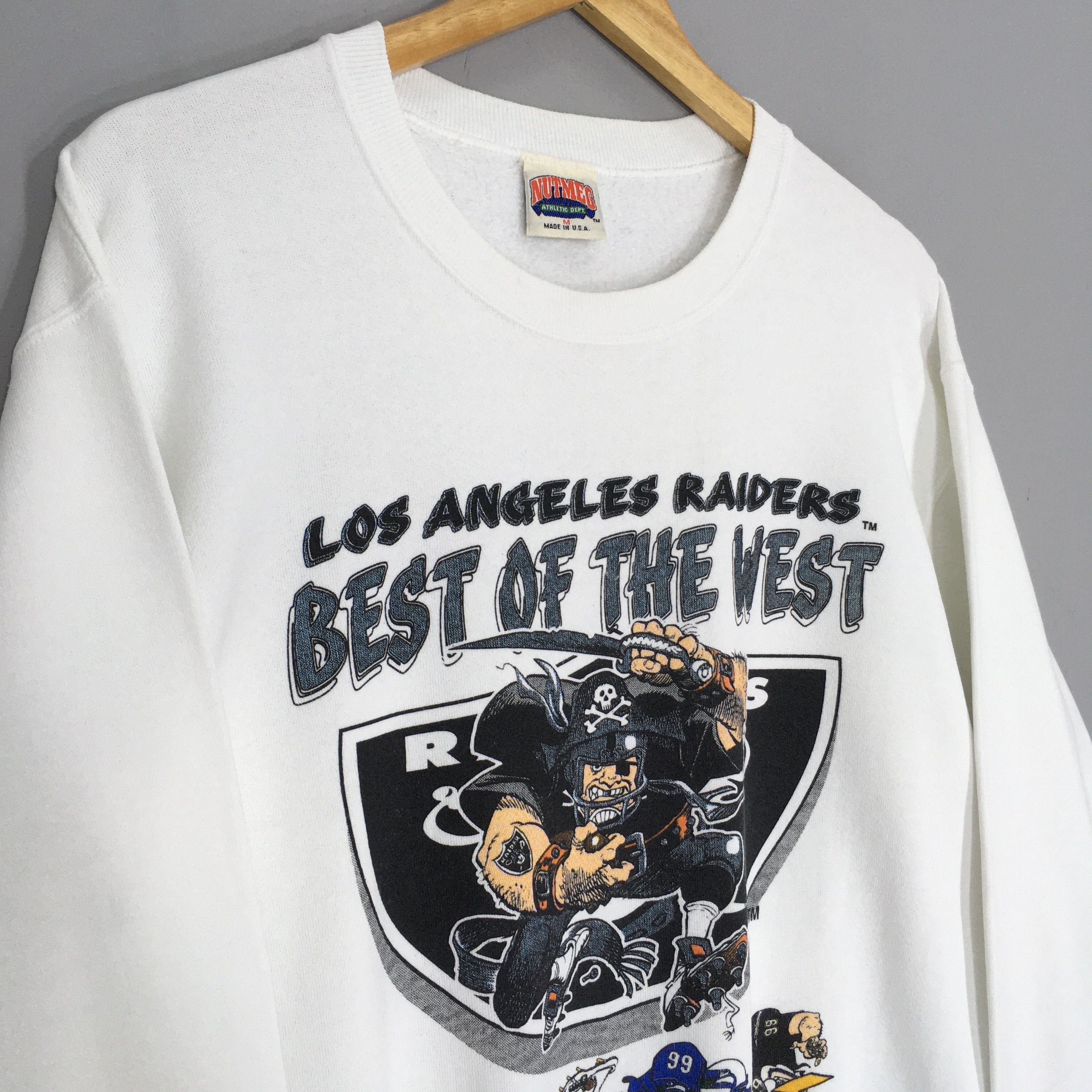 NFL × Vintage Vintage 90s Los Angeles Raiders NFL Sweatshirt Medium Size US M / EU 48-50 / 2 - 4 Thumbnail